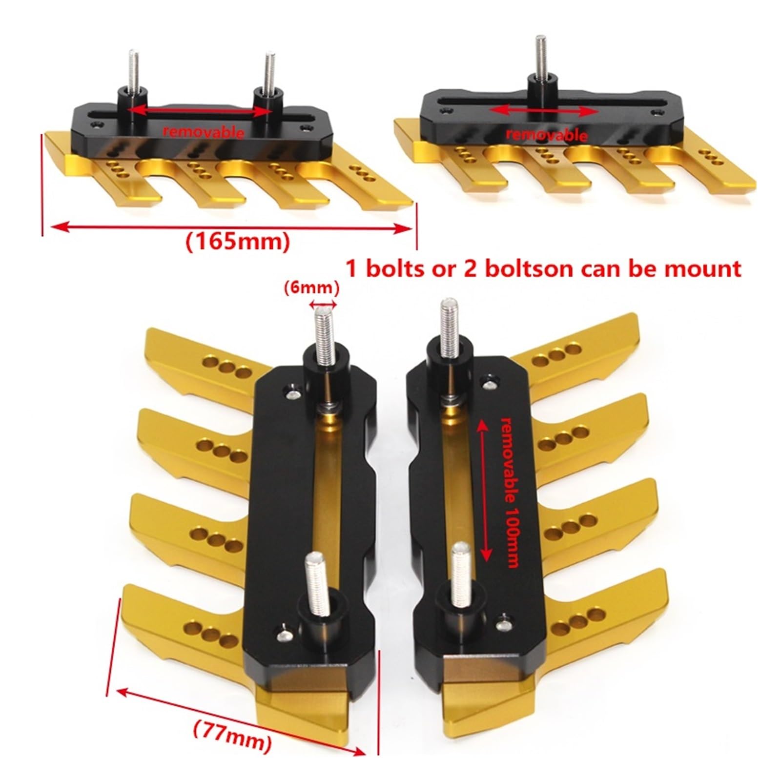 Motorrad CNC Aluminium Kotflügel Seite Schutz Block Kotflügel Vorne Slider Zubehör Für DIAVEL Für X&Dia&vel/Für Cardon Motorrad Heckfender Schutzblech(Orange,B) von GXSAI