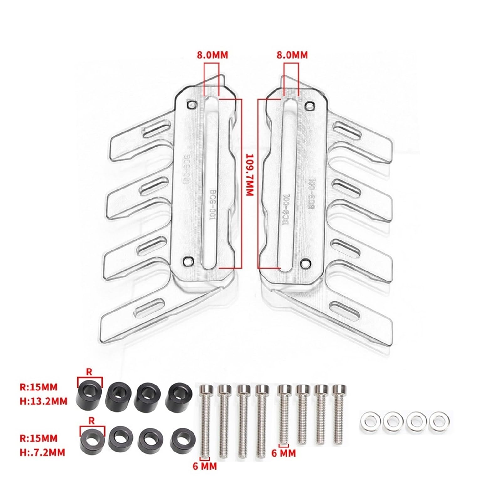 Motorrad Kotflügel Seite Schutz Für Apulia Shiver 750 Für Apulia Shiver 900 750 Für GT Front Fender Seite Anti-Fall Slider Motorrad Heckfender Schutzblech(Blau,B) von GXSAI