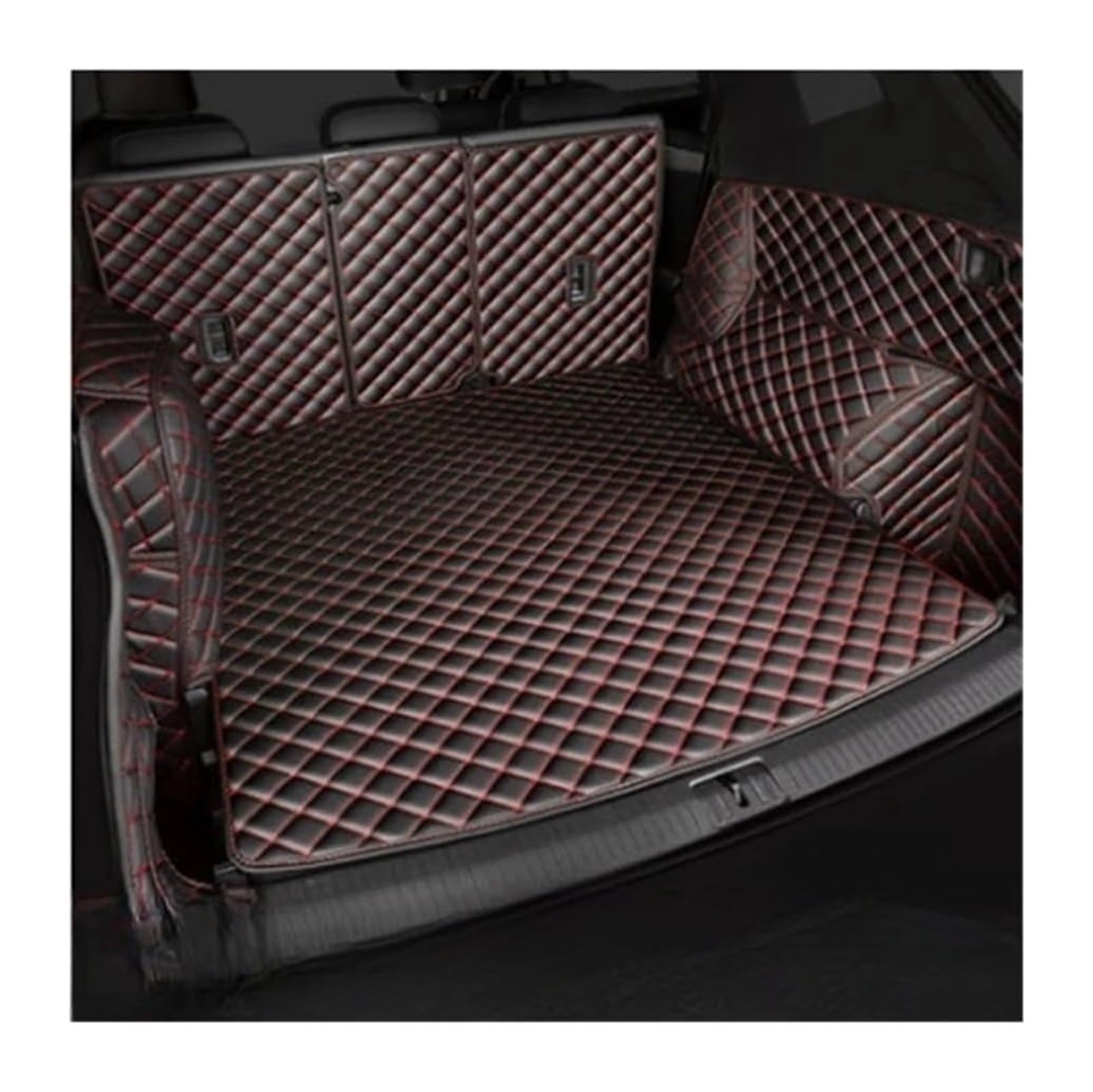 Teppich Stamm Unterlage Für Hyundai Für Creta Für Cantus Für Ix25 2015-2020 Hinten Stamm Boden Mat Tray Boot Liner Schutz Innen Auto Stamm Matten(Black) von GXSAI