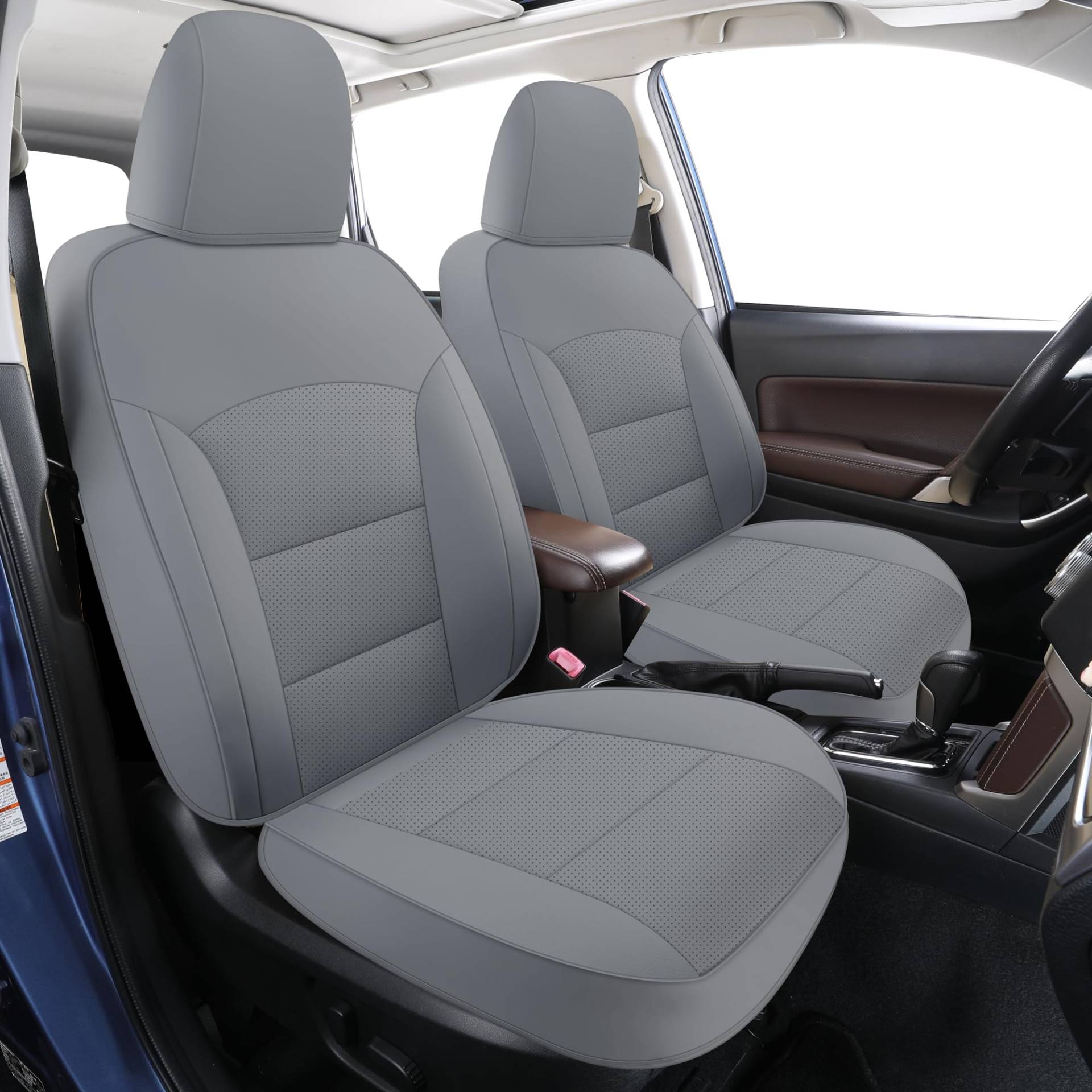 GXT Passgenaue Subaru Forester Sitzbezüge, 7-Sitze, wasserdicht, Leder, Autositzkissen, passend für Subaru Forester 2013–2018 (grau) von GXT