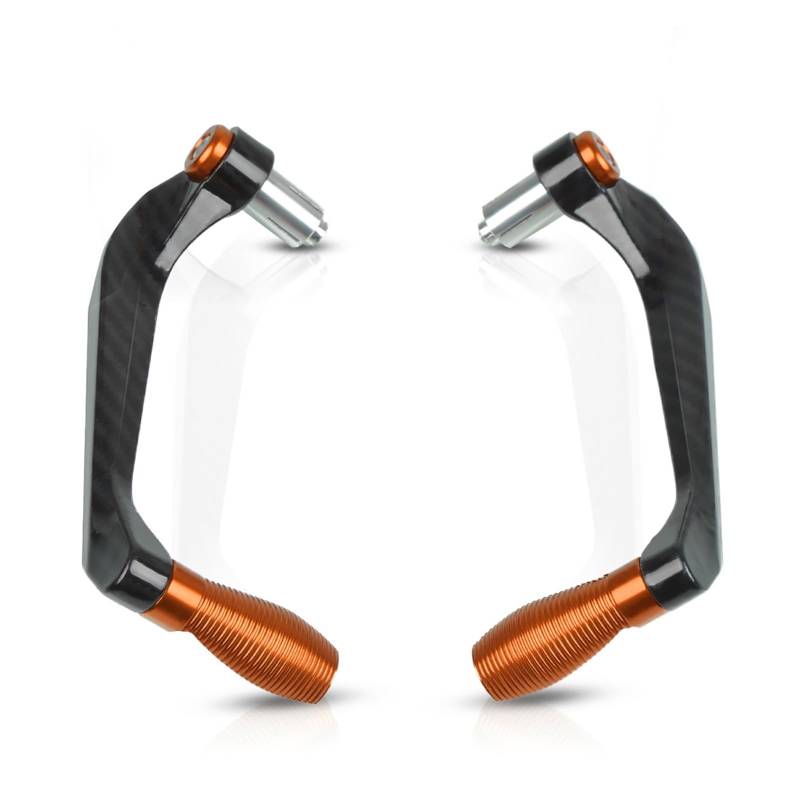 Handprotektoren Motorrad 7/8 ''22 MM Griffe Bremskupplungshebel Schutz Passend Für Z750 Z750R Z750S 1976-2012(Orange 750) von GXTCJDM