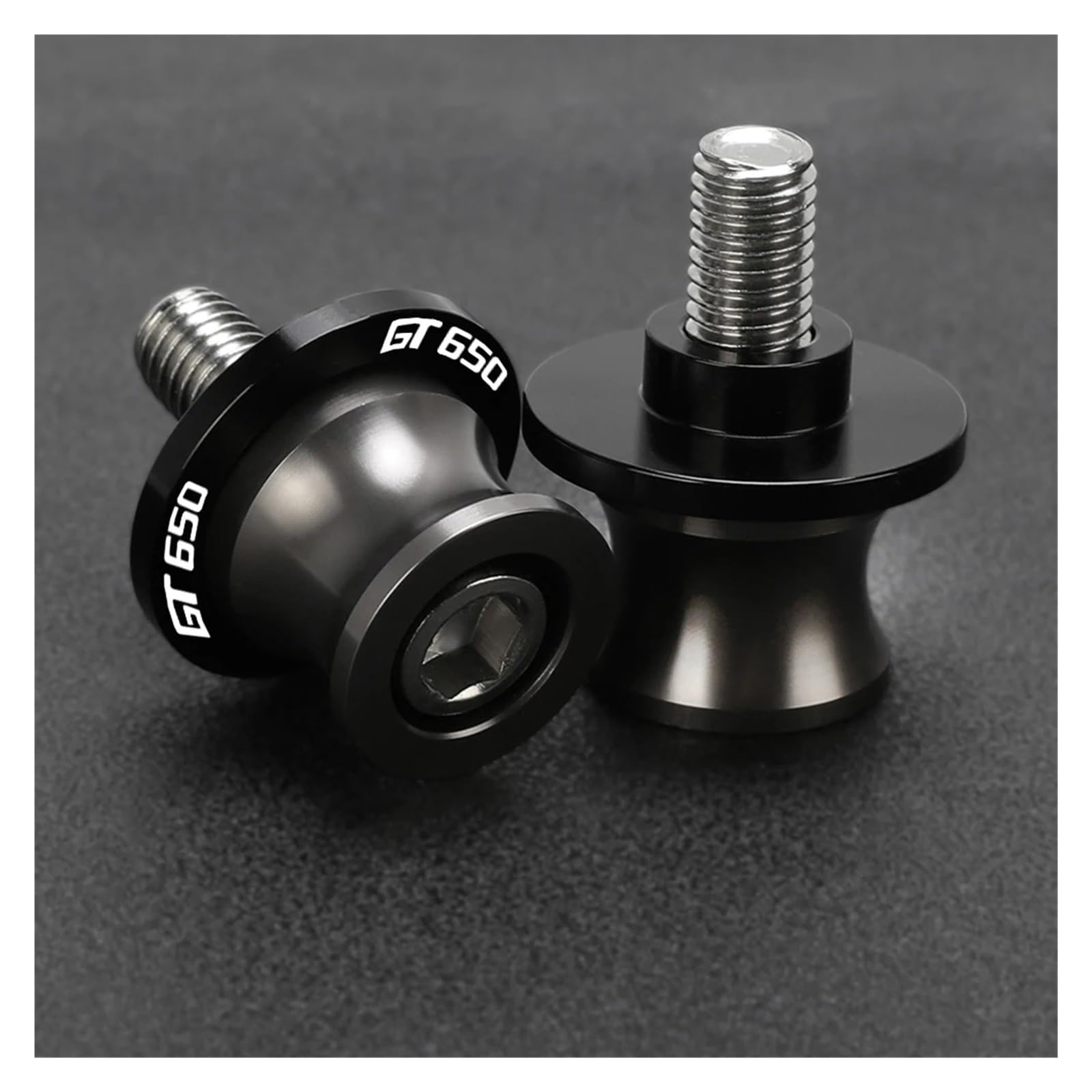 Motorrad Bobbins 10 MM Hinterradständerschrauben Passend Für CF Moto GT650 650GT 2019-2023 Zubehör(B M10 Gray) von GXTCJDM