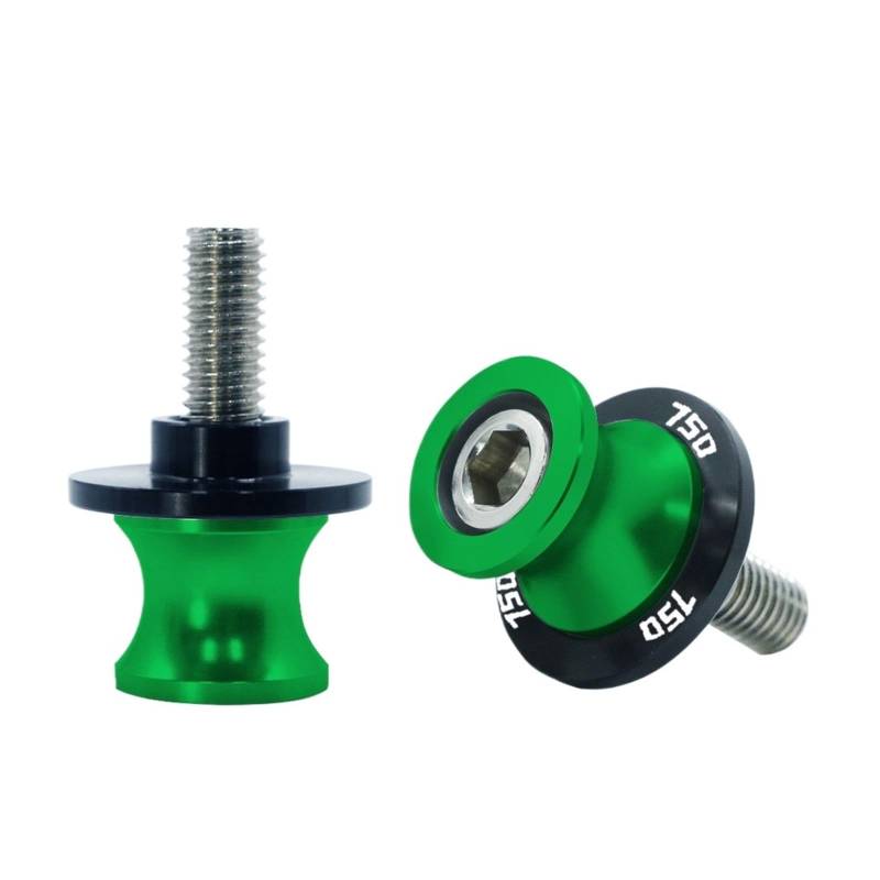 Motorrad Bobbins 10MM Ständerschraube Paddock Passend Für Z750 Z 750 2007-2011(Green) von GXTCJDM