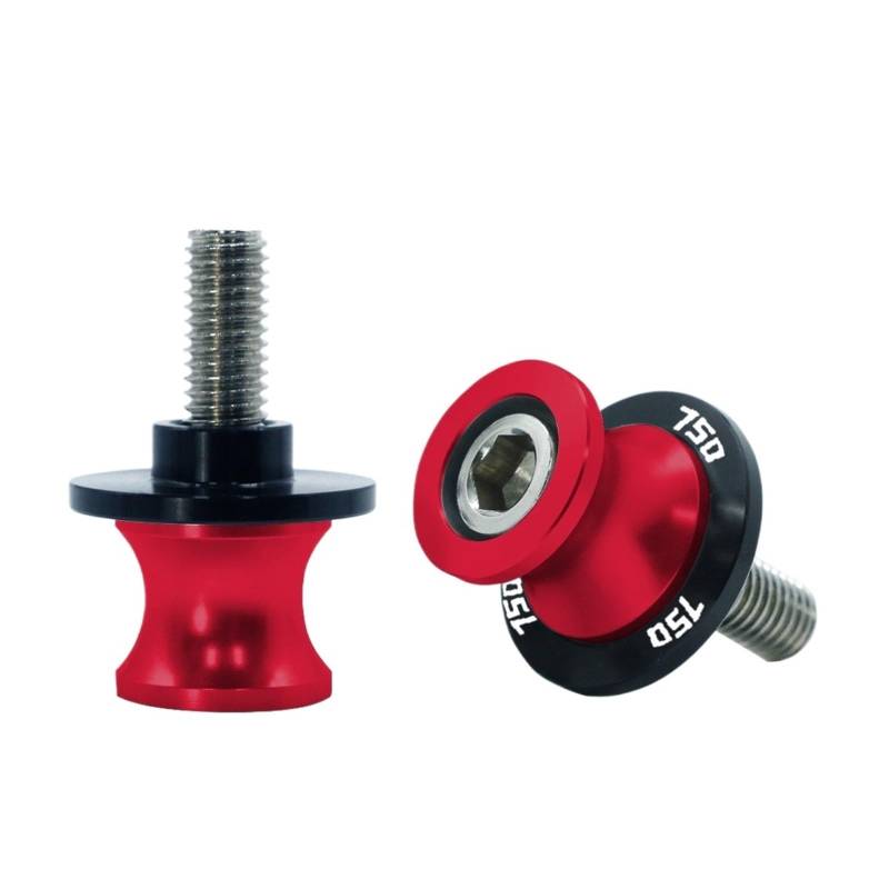 Motorrad Bobbins 10MM Ständerschraube Paddock Passend Für Z750 Z 750 2007-2011(Red) von GXTCJDM