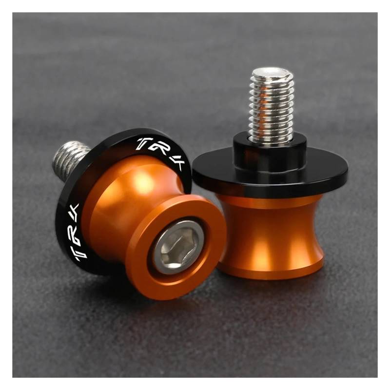 Motorrad Bobbins 6MM Hinterradständerschrauben Passend Für TRK502 TRK502X TRK 702 702X 2023 2022 2024(B M6 orange) von GXTCJDM