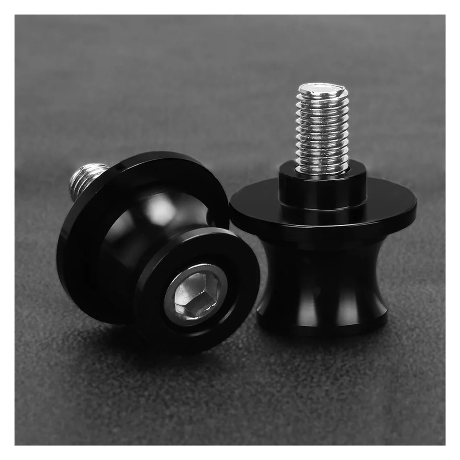 Motorrad Bobbins 8 MM Hinterradständerschrauben Passend Für ZRX1100 ZRX1200 1999-2007(B M8 Black) von GXTCJDM