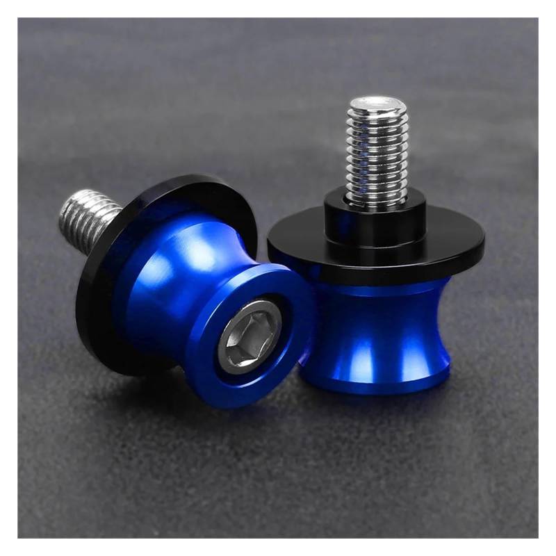 Motorrad Bobbins 8 MM Hinterradständerschrauben Passend Für ZRX1100 ZRX1200 1999-2007(B M8 Blue) von GXTCJDM