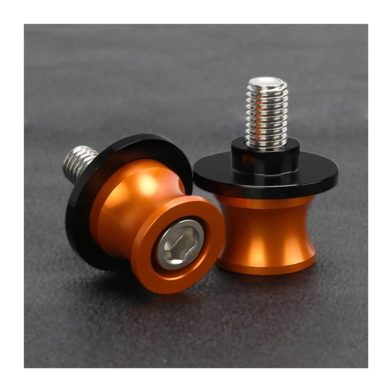 Motorrad Bobbins 8 MM Hinterradständerschrauben Passend Für ZX14R 2006-2022 ZX-14R ABS 2023 2024(B M8 orange) von GXTCJDM