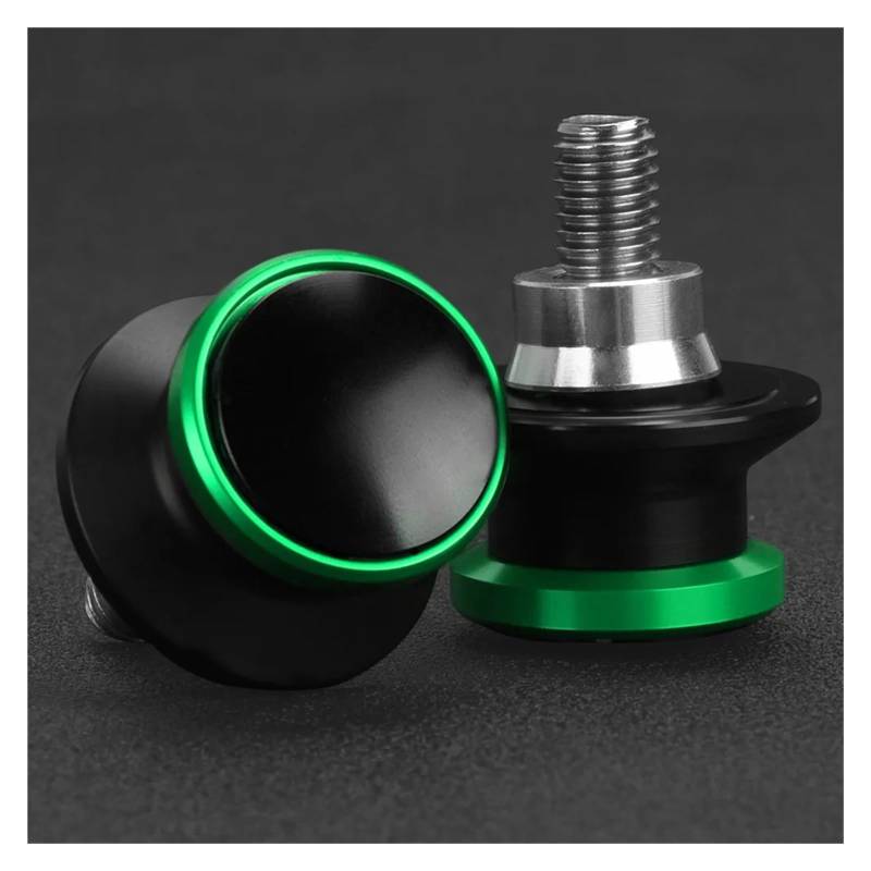 Motorrad Bobbins 8 MM Hinterradständerschrauben Passend für Z650 Performance 2021 2022 2023(A M8 Green) von GXTCJDM