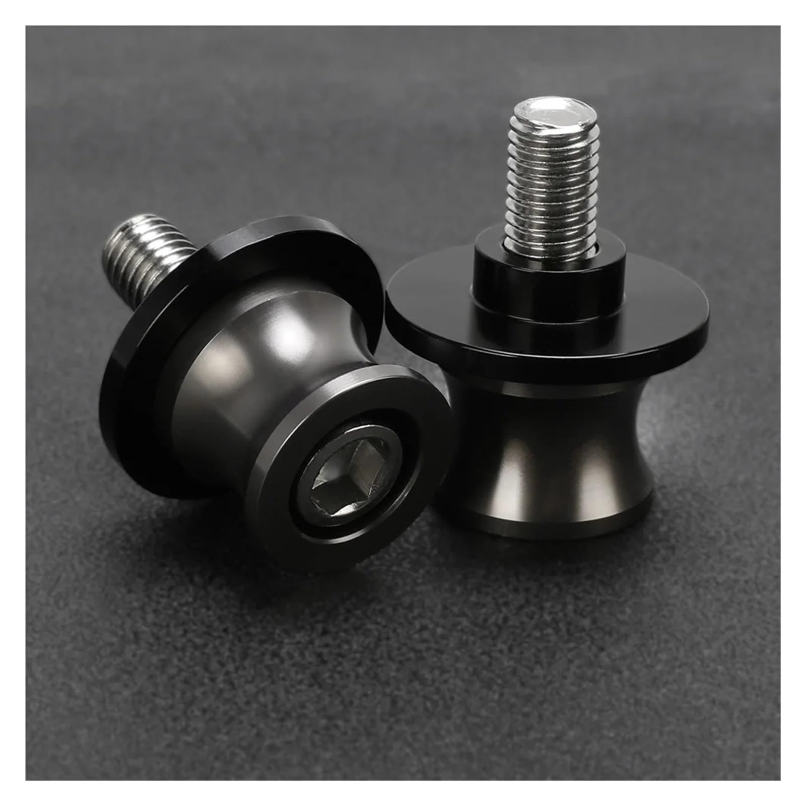 Motorrad Bobbins 8 MM Hinterradständerschrauben Passend für ZX6RR 2000-2004 Zubehör(B M8 Gray) von GXTCJDM