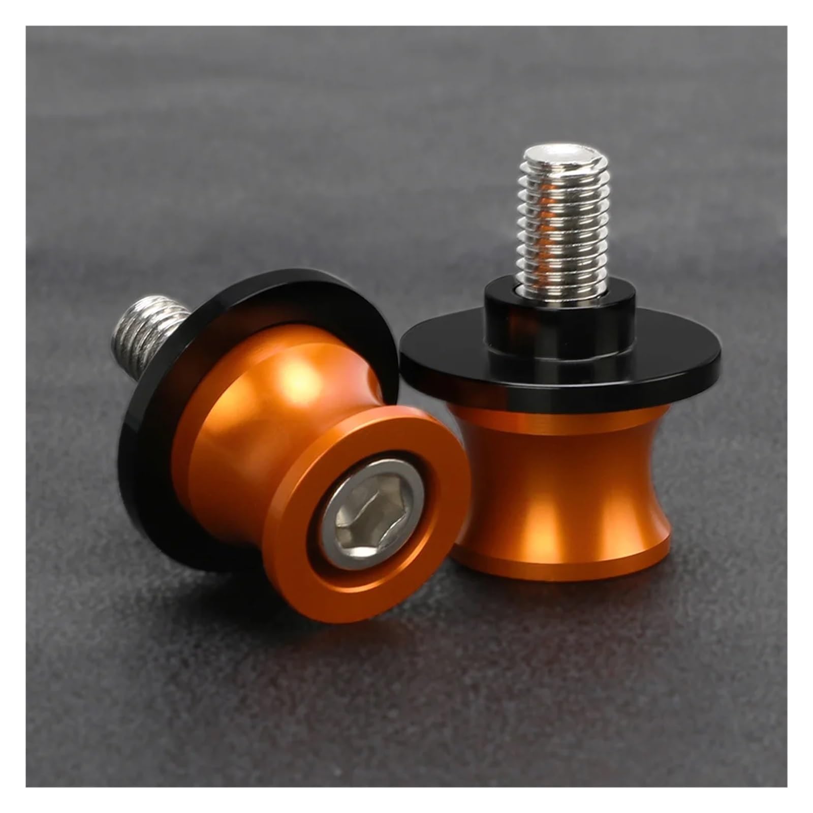 Motorrad Bobbins 8 MM Hinterradständerschrauben Passend für ZX6RR 2000-2004 Zubehör(B M8 orange) von GXTCJDM