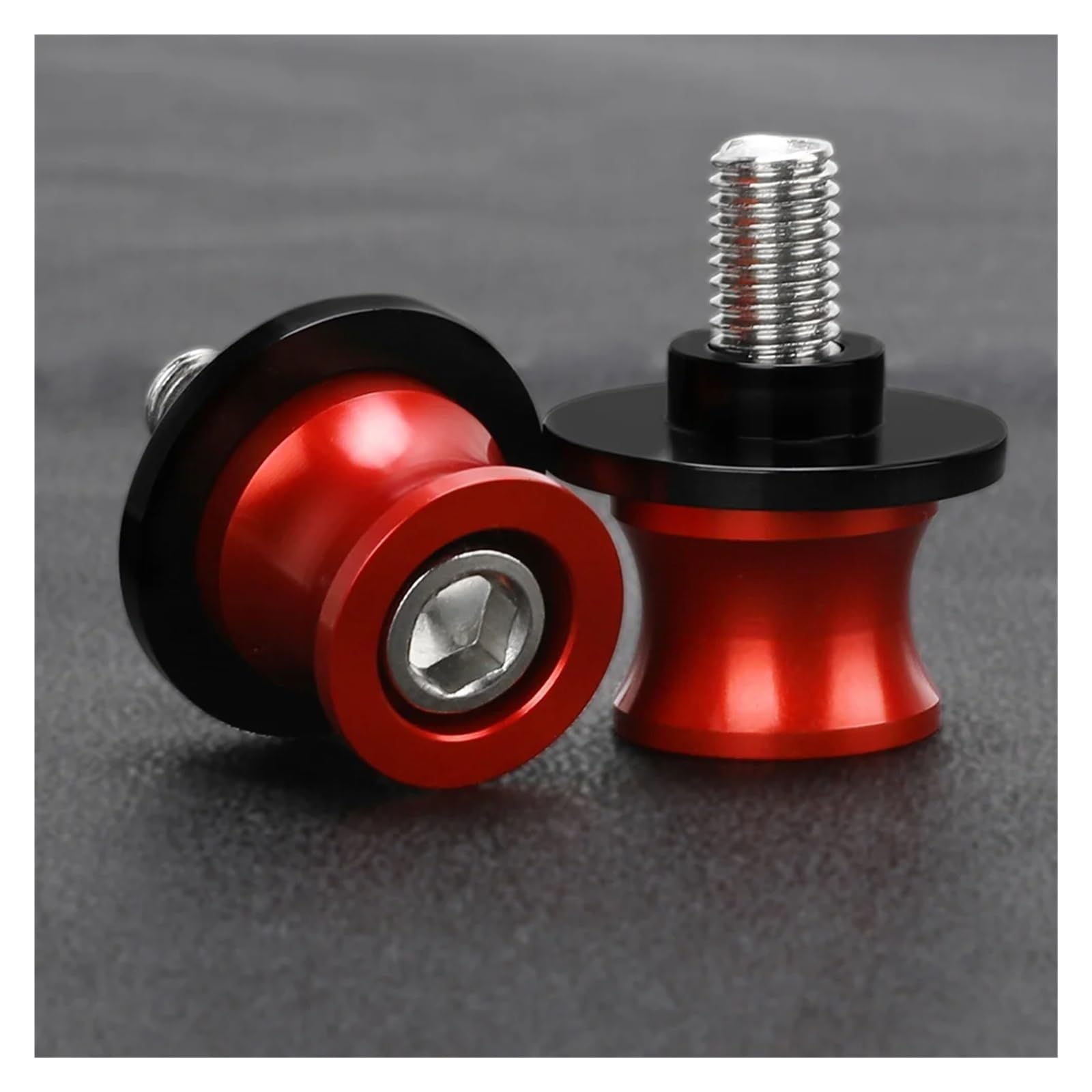 Motorrad Bobbins 8 MM Hinterradständerschrauben Passend für ZX6RR 2000-2004 Zubehör(B M8 red) von GXTCJDM