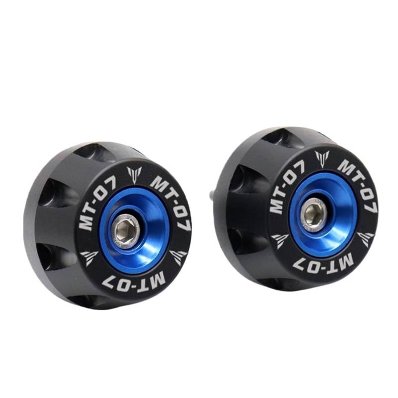 Motorrad Bobbins Crash Zubehör Ständer Schraube Passend Für MT07 FZ07 2015-2021 2022(Blau) von GXTCJDM