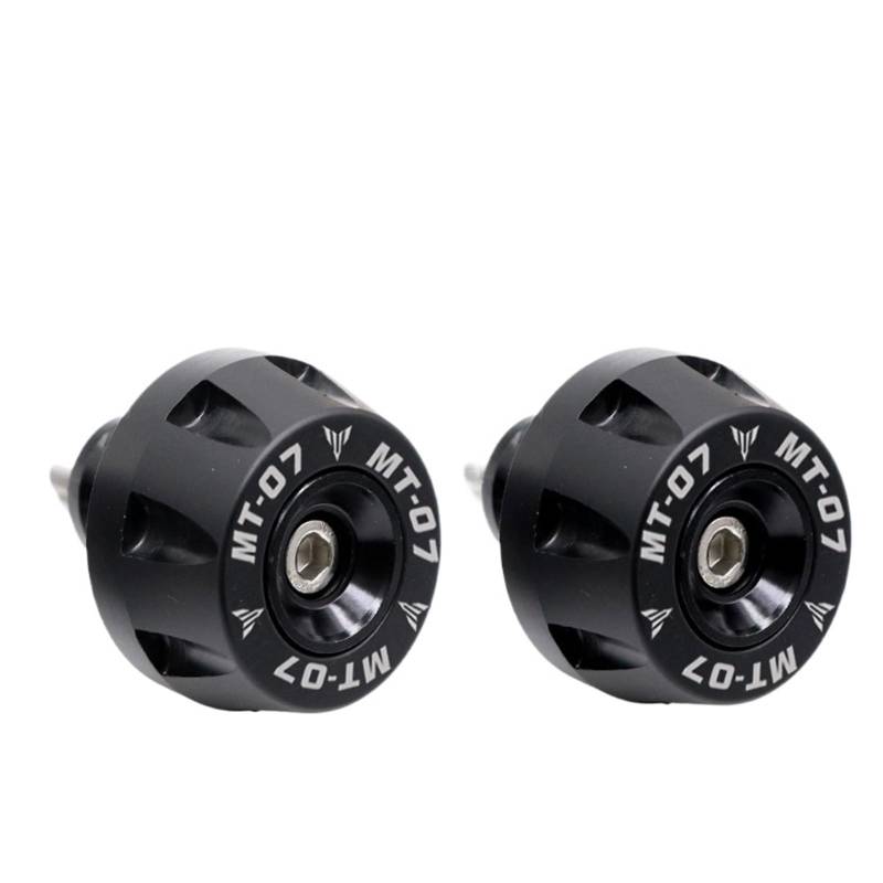 Motorrad Bobbins Crash Zubehör Ständer Schraube Passend Für MT07 FZ07 2015-2021 2022(Schwarz) von GXTCJDM