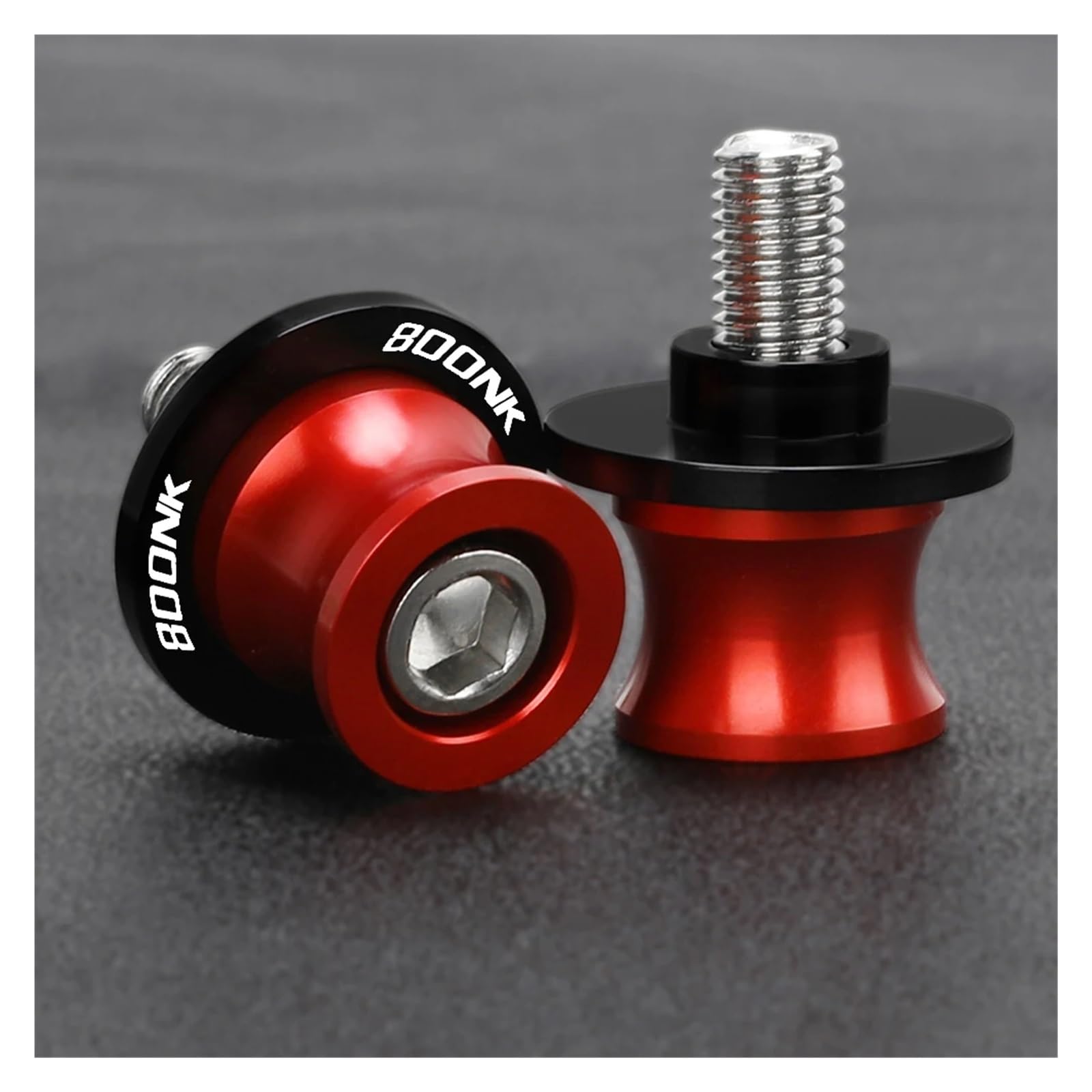 Motorrad Bobbins Geeignet Für CFMOTO 800NK 2023 2024 2025 10 Mm Hinterradständerschrauben Zubehör(B M10 red) von GXTCJDM