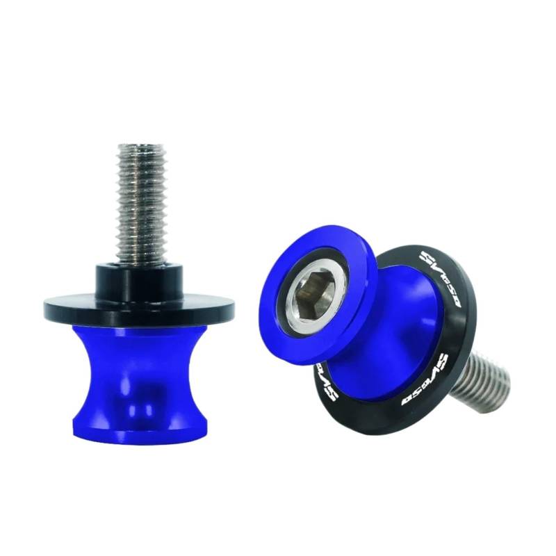 Motorrad Bobbins Geeignet Für SV650 / S SV650S SV 650 6/8/10MM Stand Schraube Paddock(Blue M6) von GXTCJDM