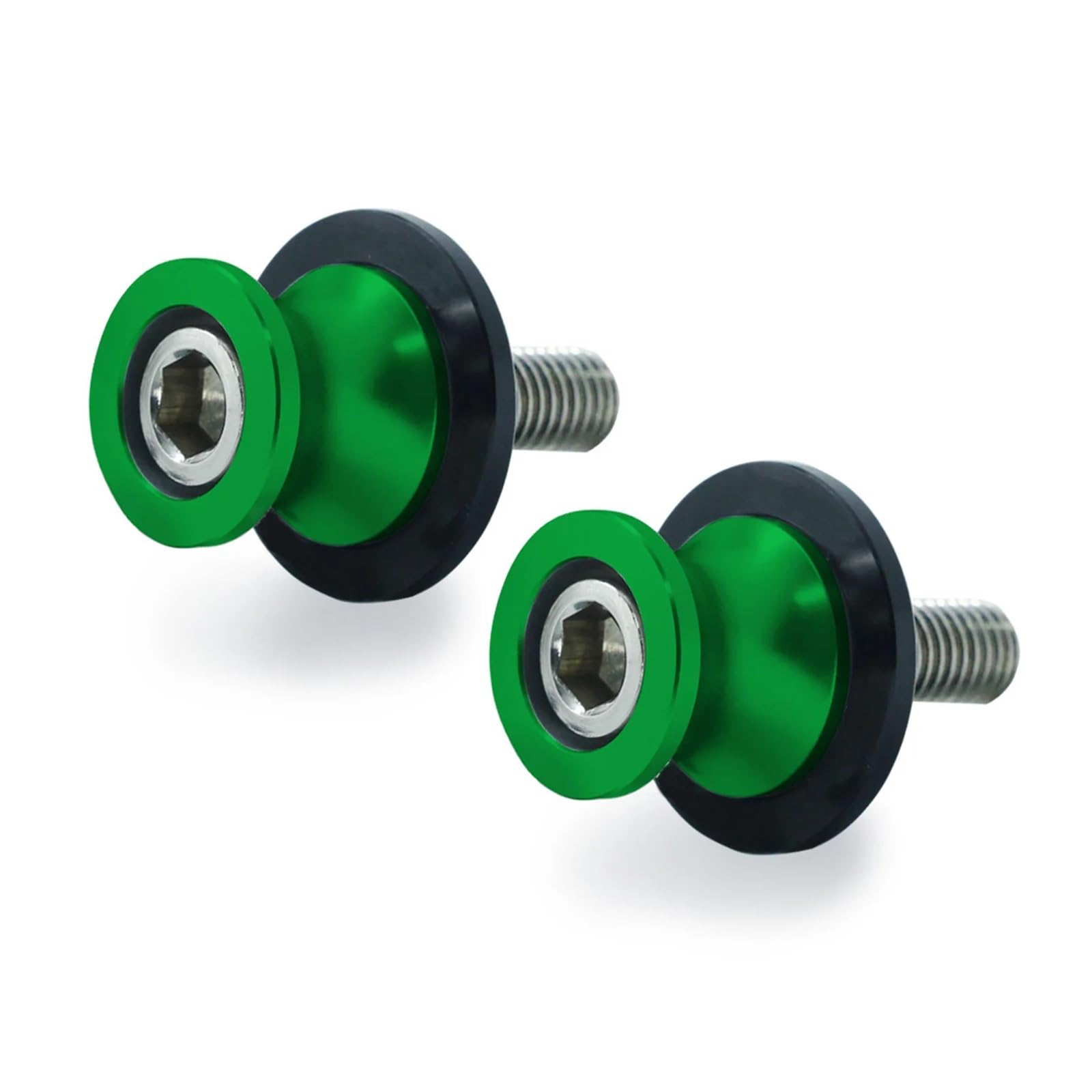 Motorrad Bobbins Geeignet Für Z750 Zubehör 6/8/10MM Standschraube Paddock(Green M10) von GXTCJDM