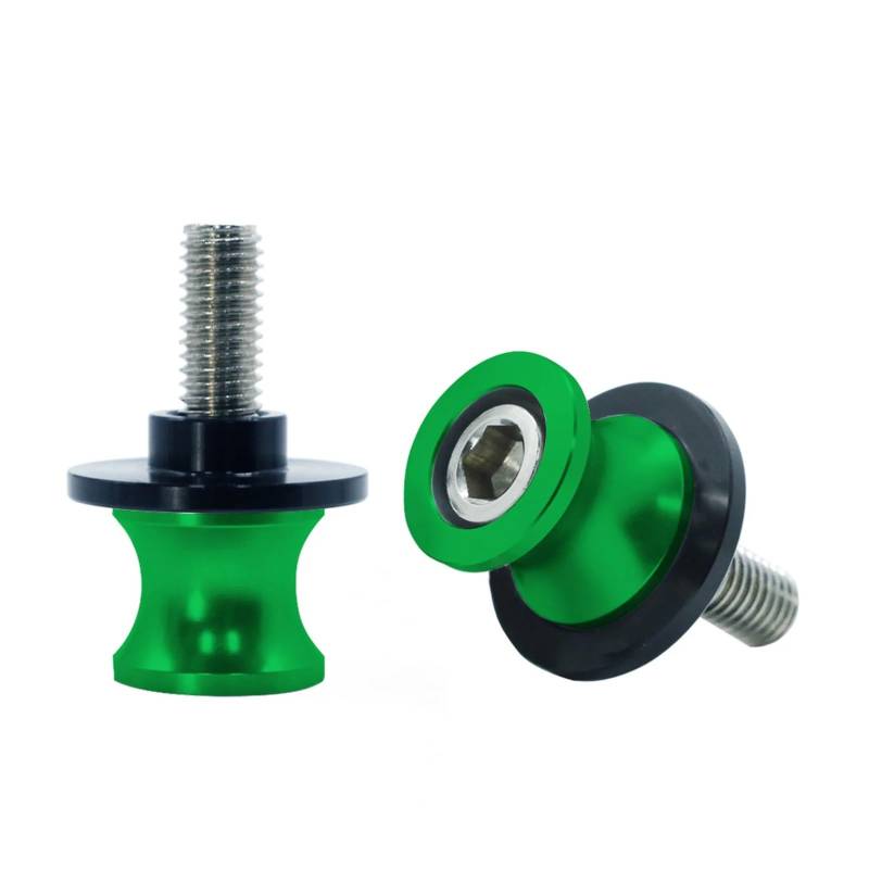 Motorrad Bobbins Geeignet Für Z750 Zubehör 6/8/10MM Standschraube Paddock(Green M6) von GXTCJDM