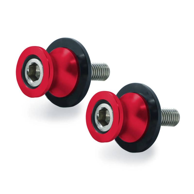 Motorrad Bobbins Geeignet Für Z750 Zubehör 6/8/10MM Standschraube Paddock(Red M10) von GXTCJDM