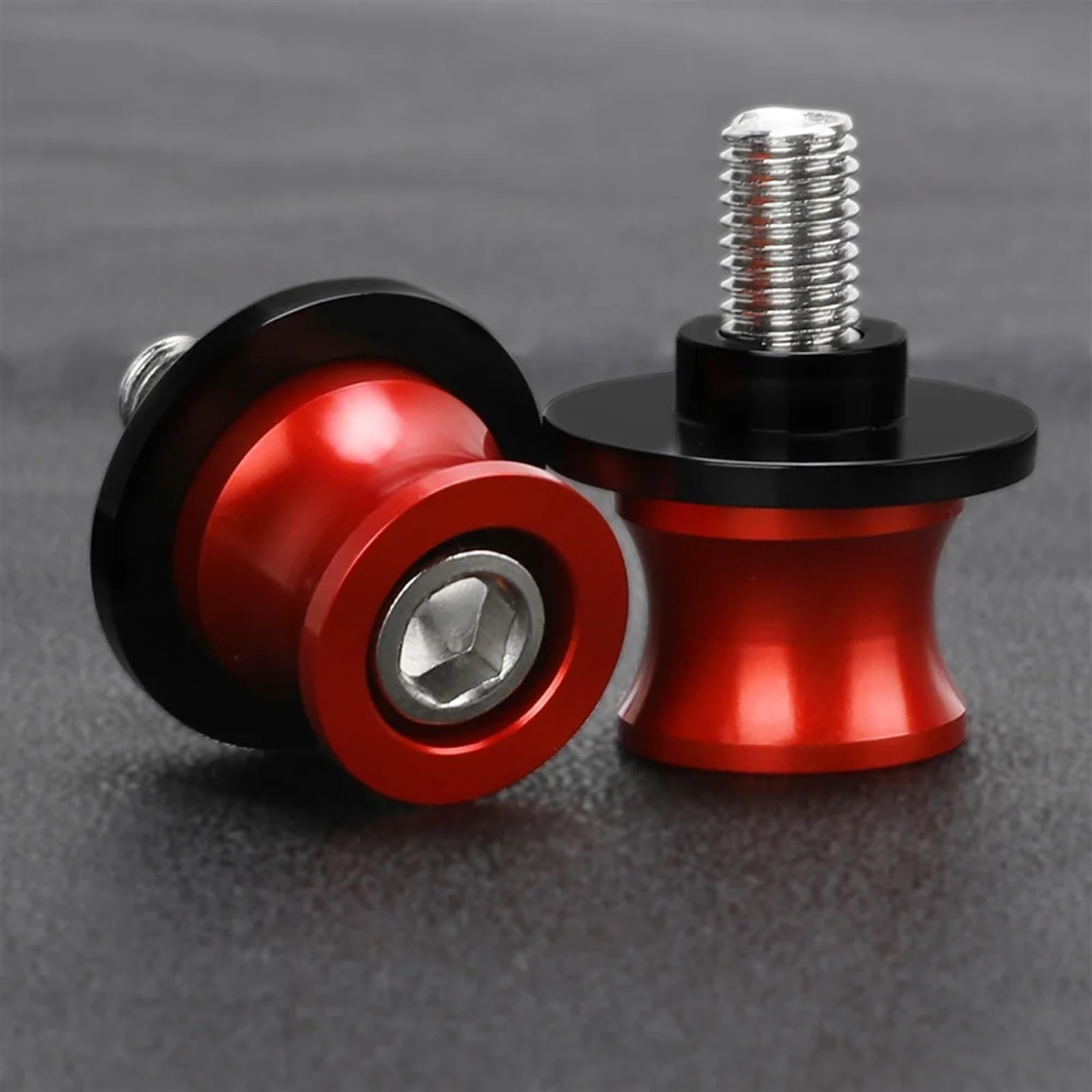 Motorrad Bobbins Hinterer Ständer Schrauben Passend Für VTR1000F VTR1000 FV FW FX FIRESTOM 1997-2005(B M8 red) von GXTCJDM