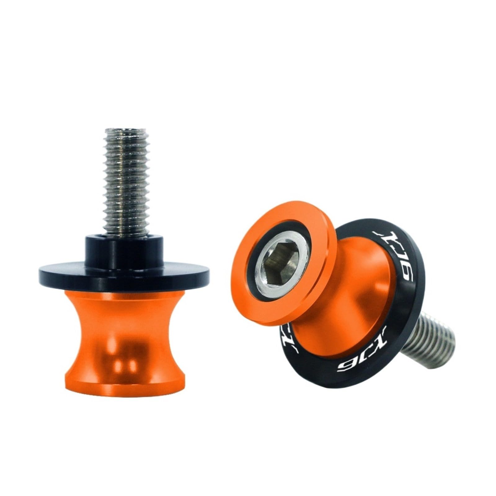 Motorrad Bobbins M 6 Hinterradständerschrauben Paddock Passend Für XJ6 Diversion Alle Baujahre(Orange) von GXTCJDM