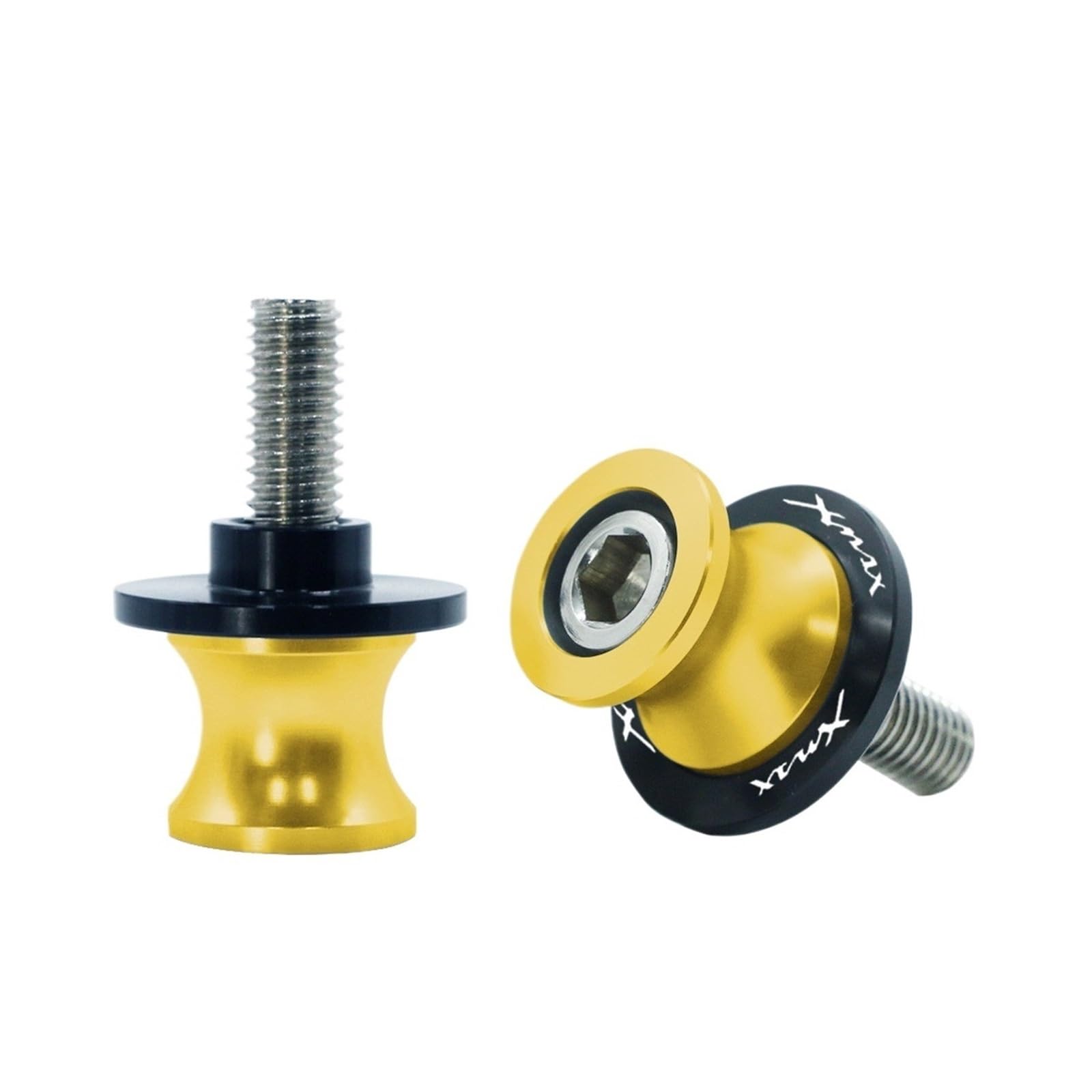 Motorrad Bobbins M 6 Ständerschrauben Paddock Passend Für X MAX Xmax 125 200 250 300 400 X-MAX Alle Baujahre(Gold) von GXTCJDM