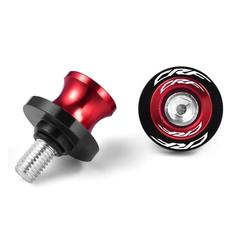 Motorrad Bobbins M 8 Hinterradständerschrauben Passend Für CRF250X CRF450R CRF450X CRF450RX CRF250L/M CRF 250 Rally 450R(Red) von GXTCJDM