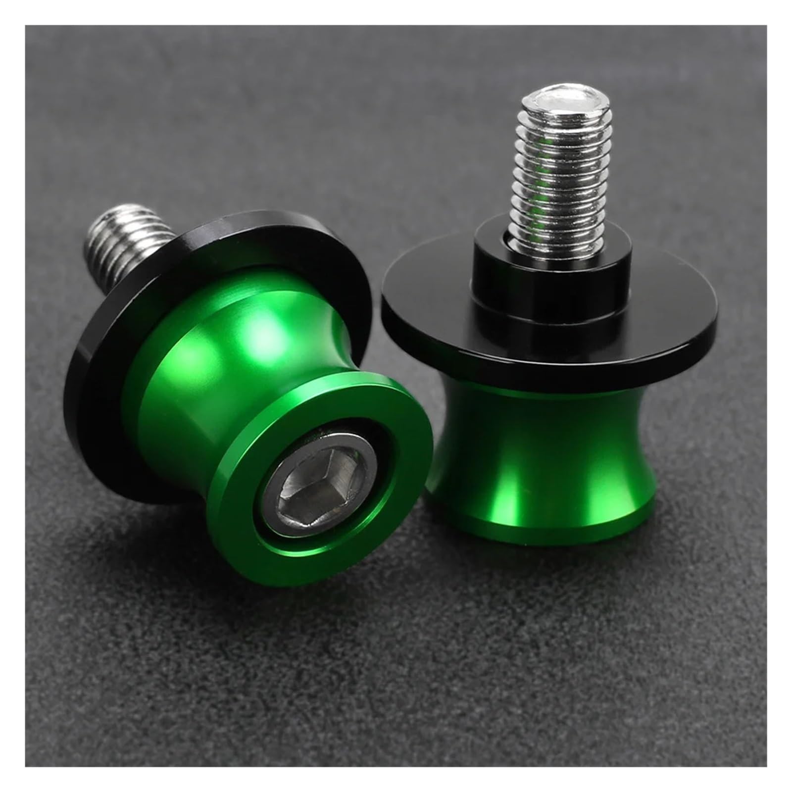 Motorrad Bobbins Passend Für Hinterradständerschrauben VFR 800 1200 750 F/R/S/FH/FV 8 MM Zubehör(B M8 Green) von GXTCJDM