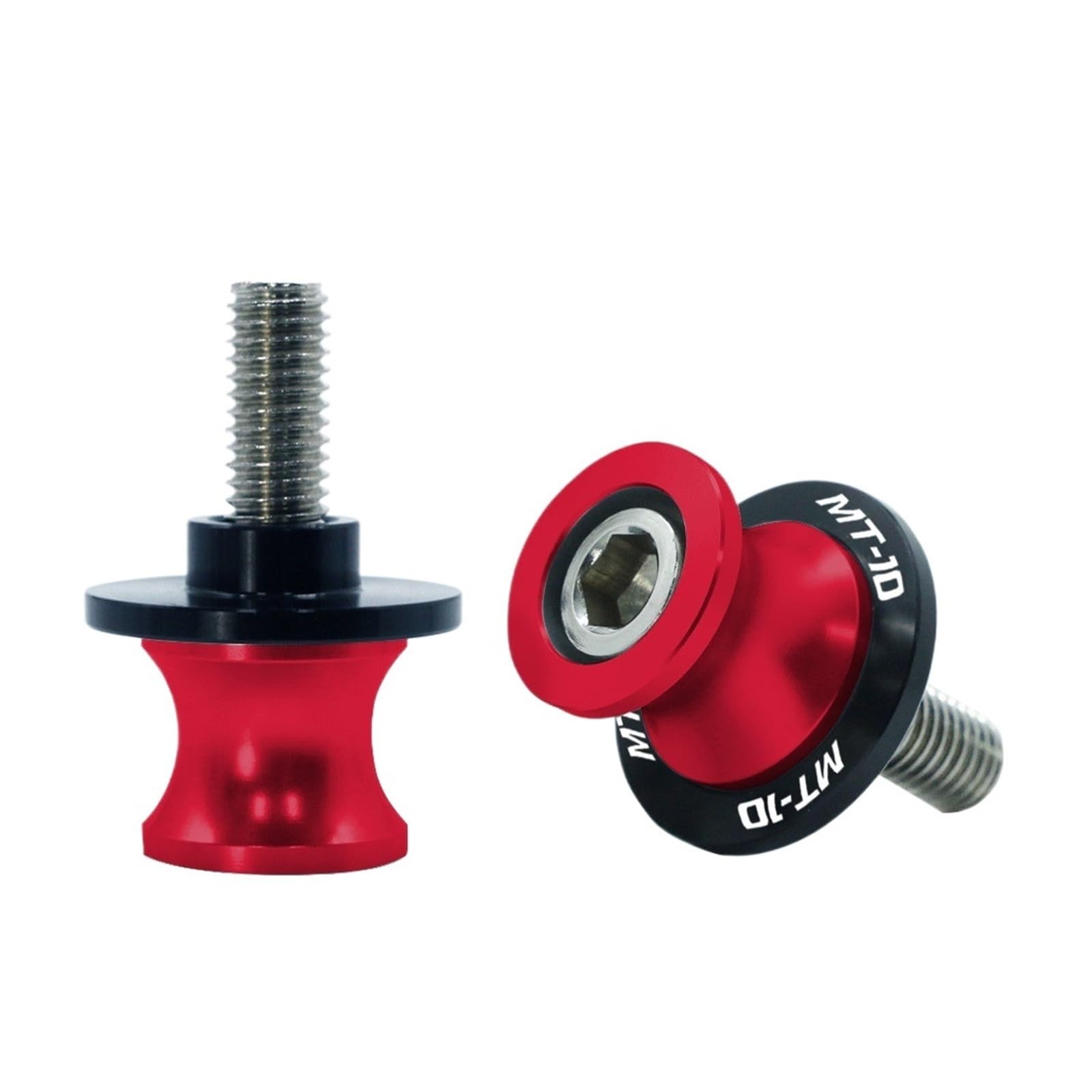 Motorrad Bobbins Passend Für MT10 MT-10 Zubehör Hinterradständer Schrauben Paddock(Red-m10) von GXTCJDM