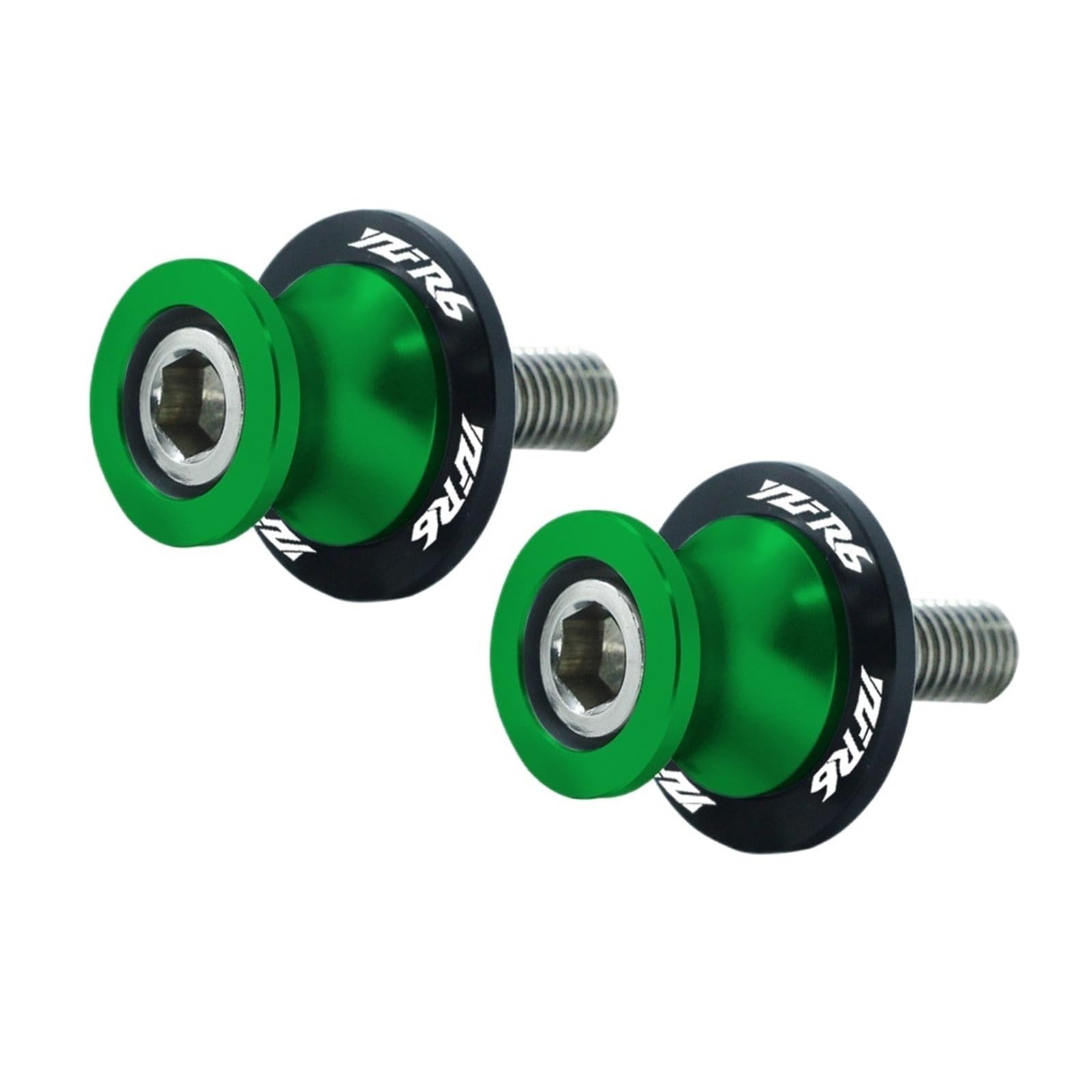 Motorrad Bobbins Passend Für YZFR6 Zubehör Spulen Hinterradständer Schrauben Paddock M 6 M 8 M 10(Green-m10) von GXTCJDM