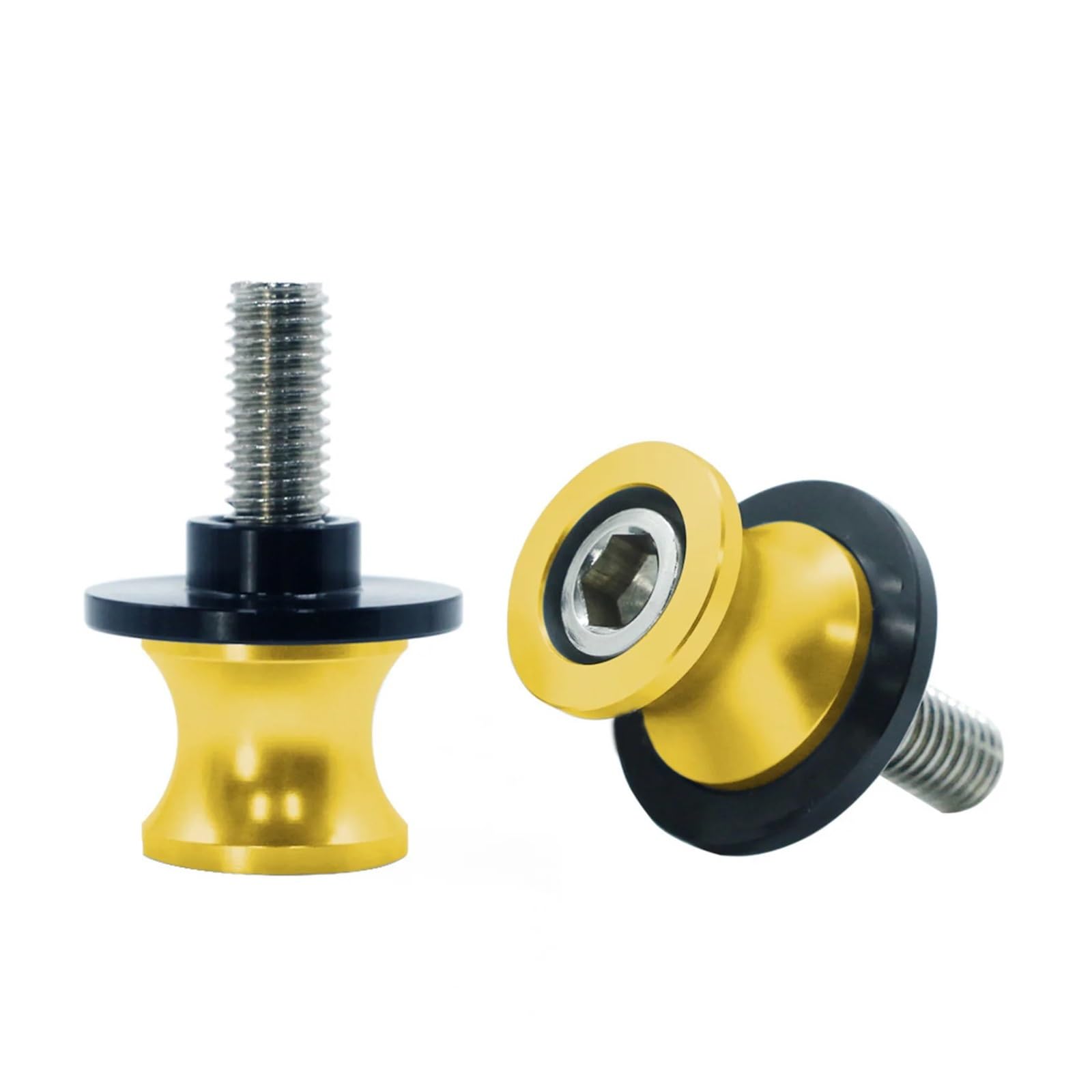 Motorrad Bobbins Passend Für Z1000 Z 1000 Alle Baujahre M 8 M 10 Hinterradständer Schrauben Paddock(10mm Gold) von GXTCJDM