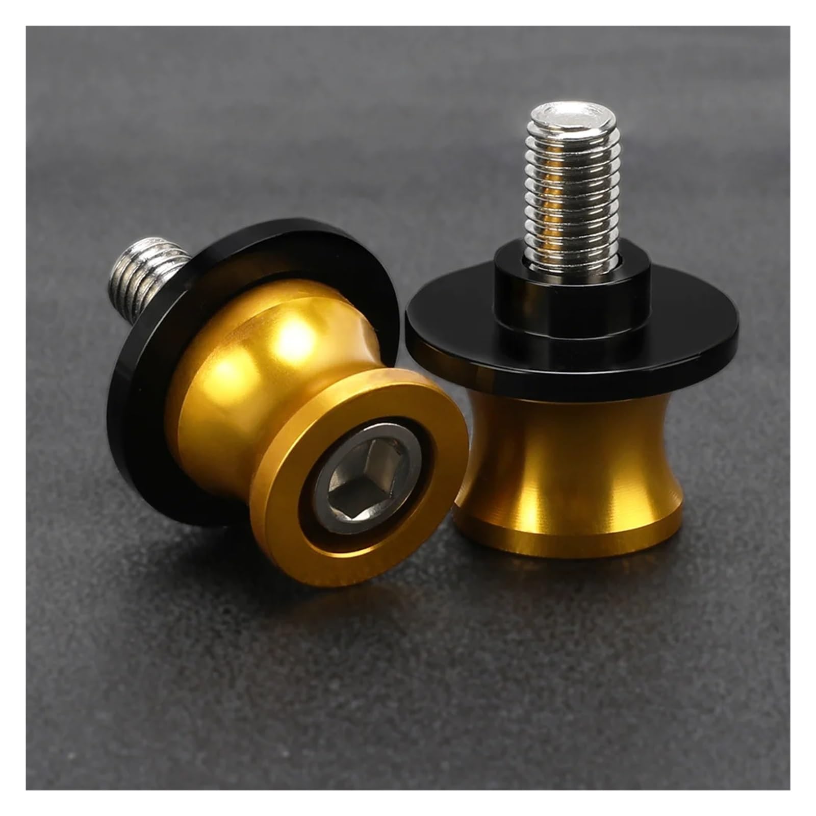 Motorrad Bobbins Passend für Multistrada 1200 Enduro Multistrada 950 950S V4S 8 MM Schraube Ständer Zubehör(A M8 Gold) von GXTCJDM