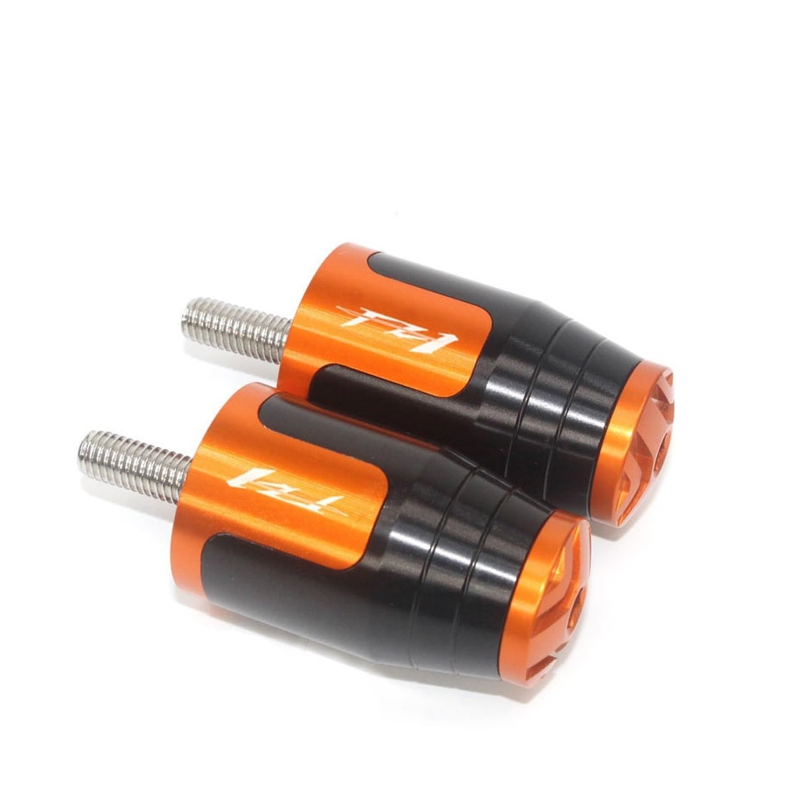 Motorrad Lenkergewichte 7/8 "22 MM Lenkergriffe Kappe Endstopfen Passend Für FZ1 2001-2015(Orange) von GXTCJDM