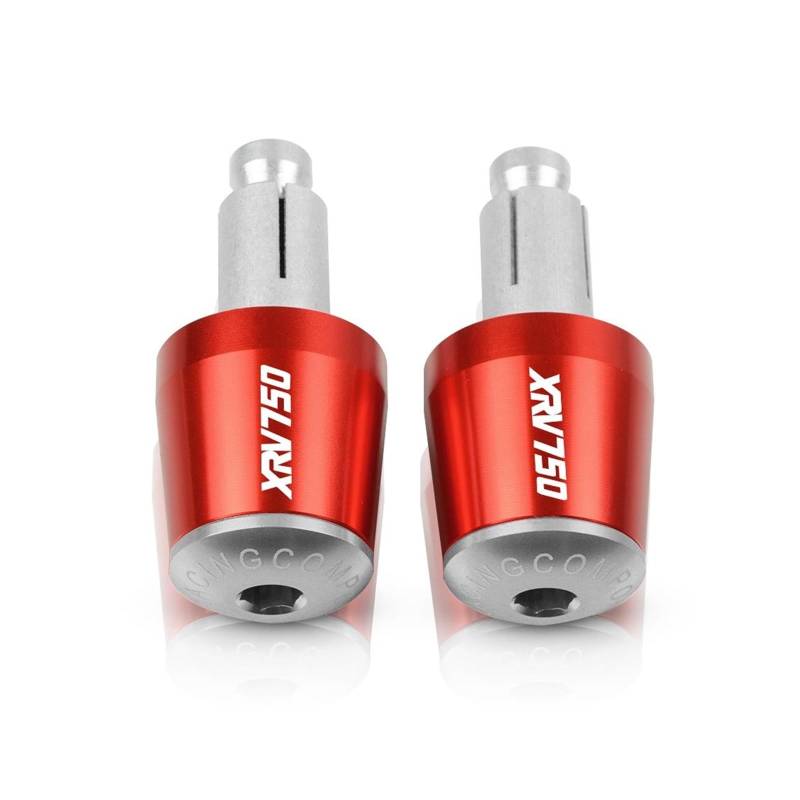 Motorrad Lenkergewichte 7/8 "22 MM Motorrad Lenker Griffe Enden Kappe Geeignet Für XRV750 Africa Twin 1990-2003(Red-Silver) von GXTCJDM