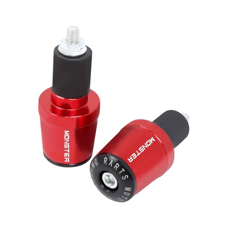 Motorrad Lenkergewichte 7/8 "Universal Griffe Lenker Endkappe Stecker Passend Für Monster(Red) von GXTCJDM