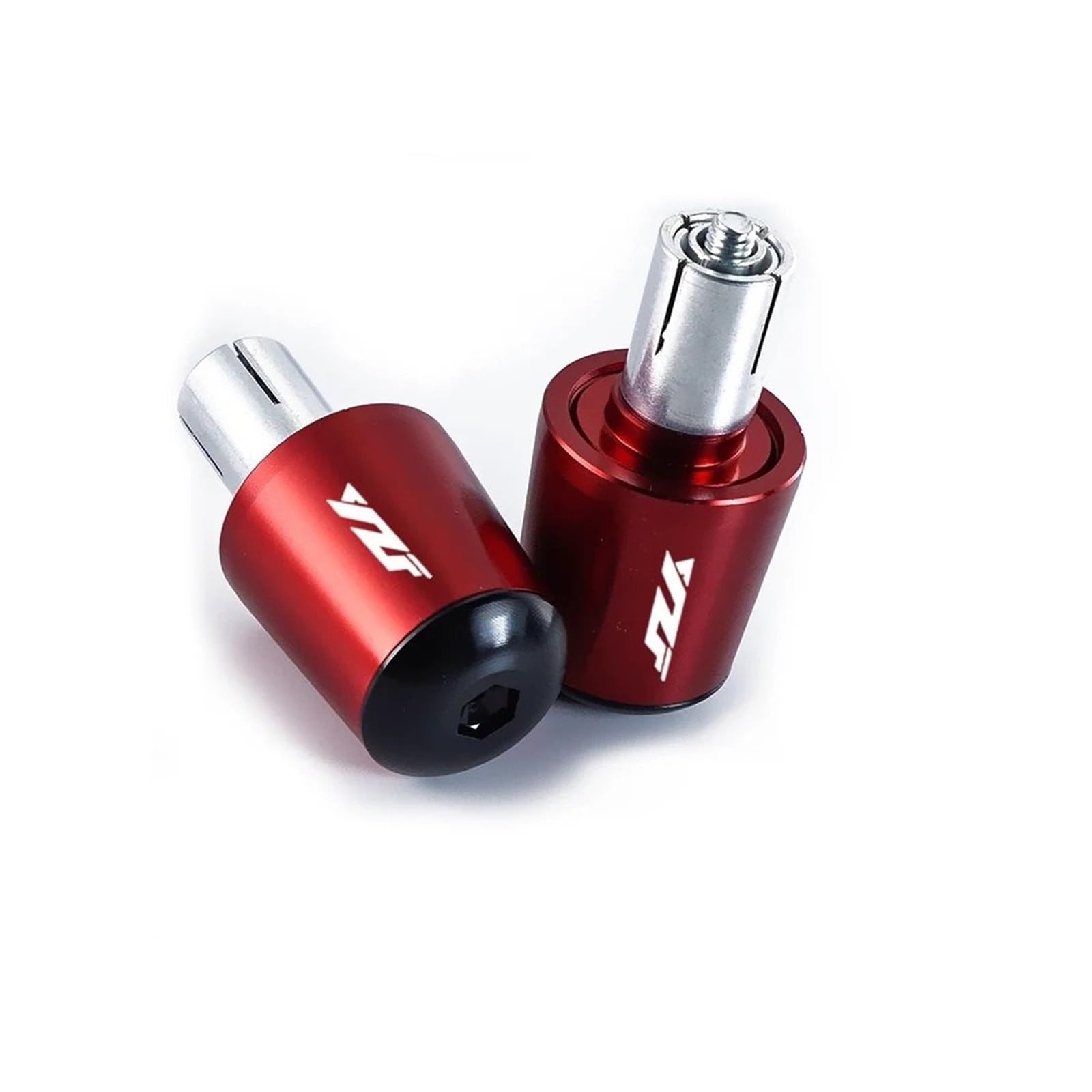 Motorrad Lenkergewichte Griffe Kappe End Stecker Geeignet Für YZF R3 R25 R6 R1 2013-2023 Griff Bar Zubehör(Red) von GXTCJDM