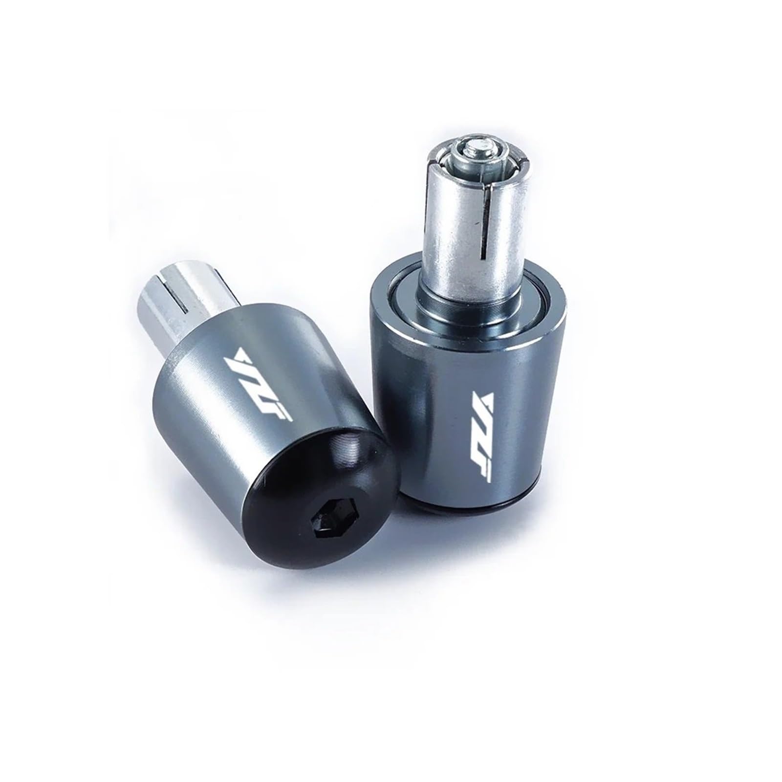 Motorrad Lenkergewichte Griffe Kappe End Stecker Geeignet Für YZF R3 R25 R6 R1 2013-2023 Griff Bar Zubehör(Titanium) von GXTCJDM