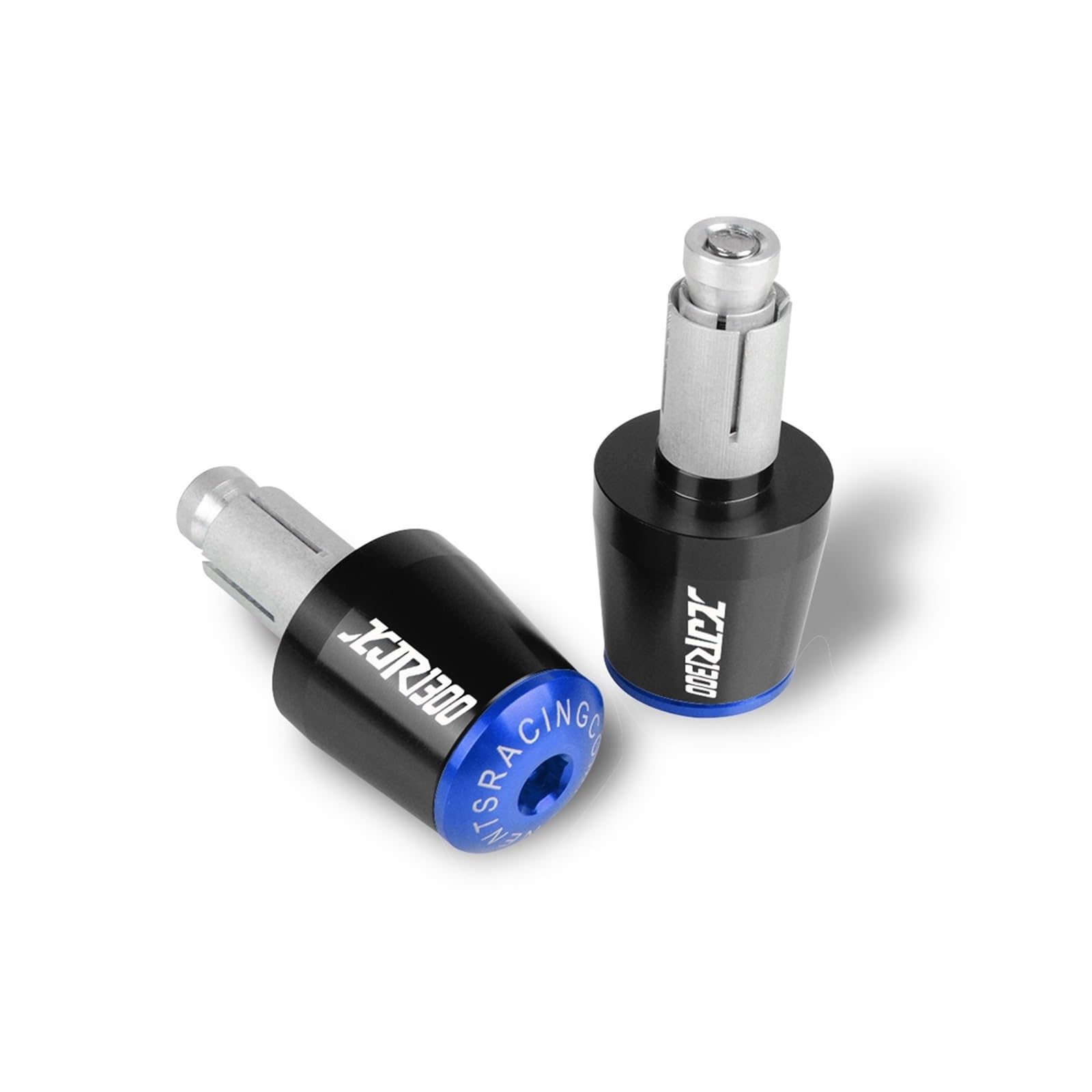 Motorrad Lenkergewichte Lenkerenden Griffe Stecker Passend Für XJR 1300 1998-2014(Blau) von GXTCJDM