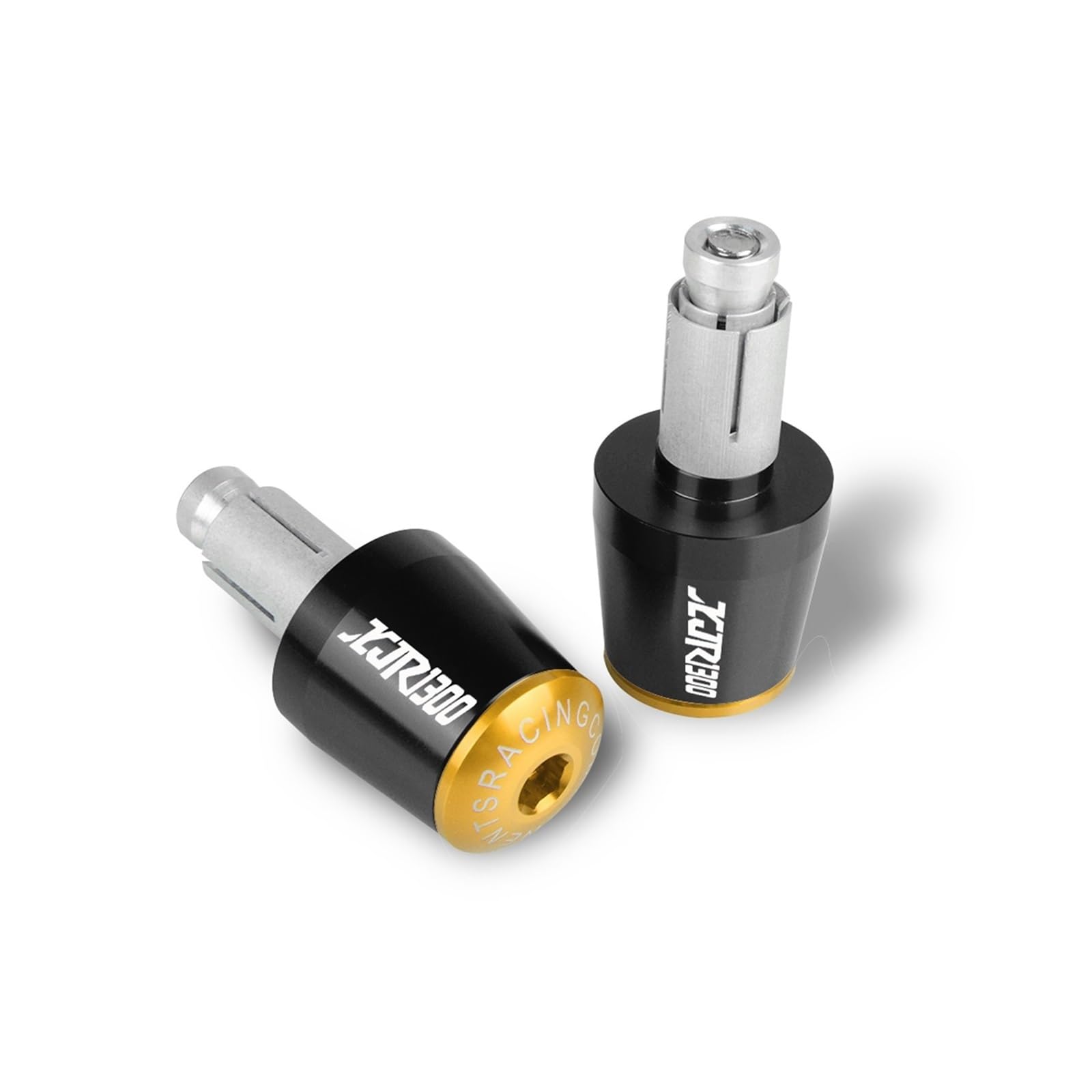 Motorrad Lenkergewichte Lenkerenden Griffe Stecker Passend Für XJR 1300 1998-2014(Gold) von GXTCJDM