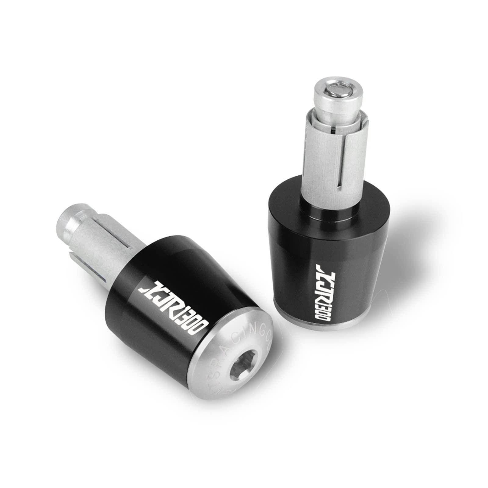 Motorrad Lenkergewichte Lenkerenden Griffe Stecker Passend Für XJR 1300 1998-2014(Silver) von GXTCJDM