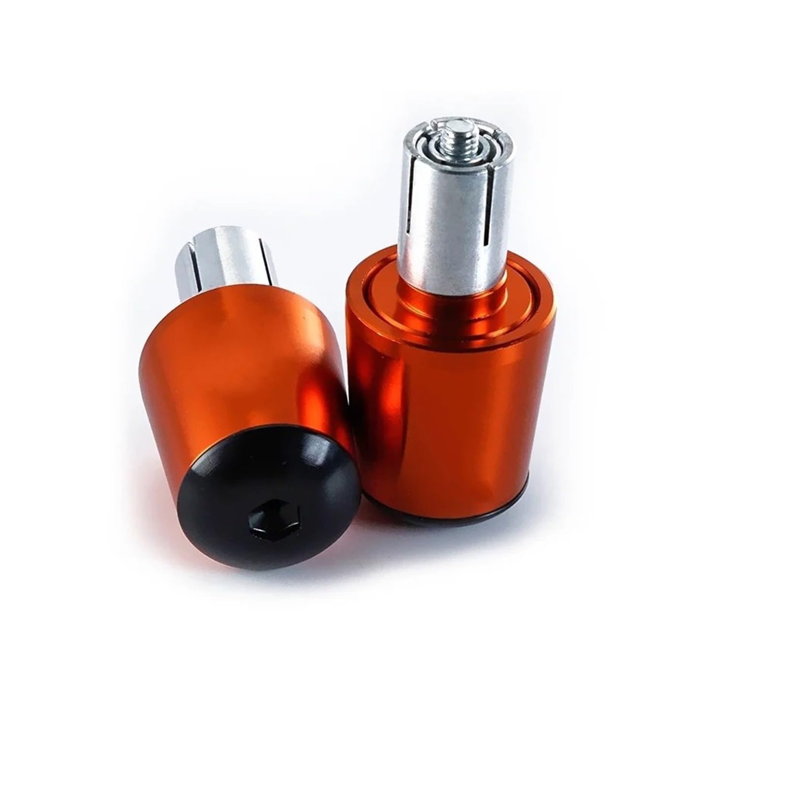 Motorrad Lenkergewichte Motorrad 7/8" 22 MM Lenkergriffe Bar End Plugs Zubehör(Orange) von GXTCJDM