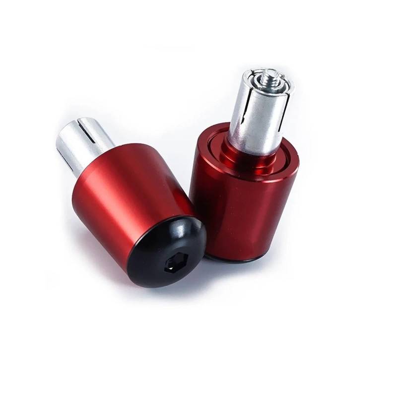 Motorrad Lenkergewichte Motorrad 7/8" 22 MM Lenkergriffe Bar End Plugs Zubehör(Red) von GXTCJDM