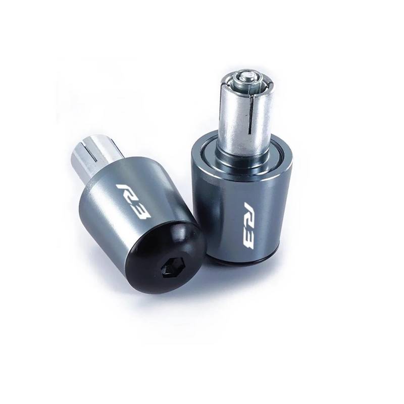 Motorrad Lenkergewichte Motorrad CNC Lenker Geeignet Für YZFR3 2015-2023 Griffe Kappe End Stecker(Titanium) von GXTCJDM