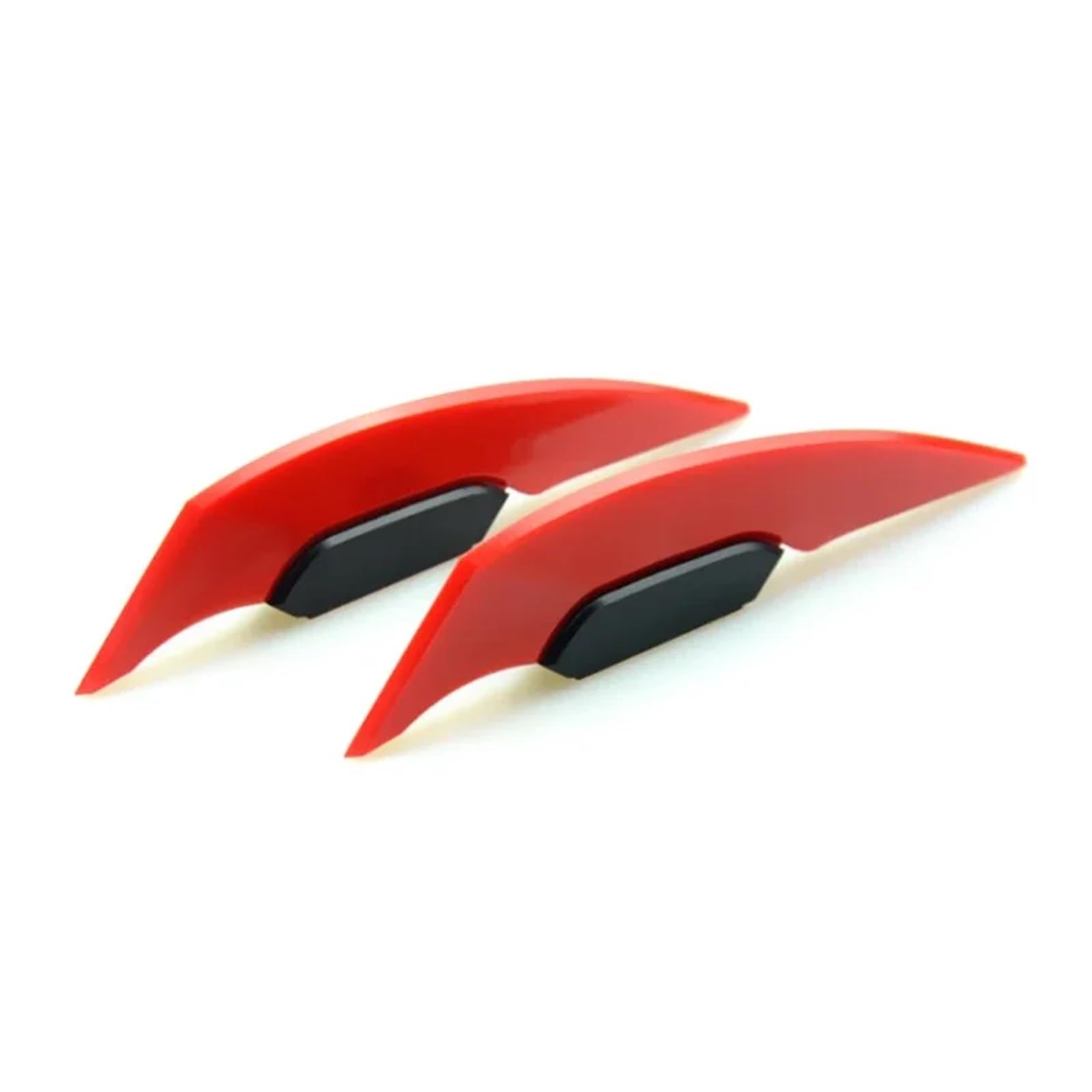 Motorrad Winglet 1 Paar Universal Winglet Aerodynamischer Spoiler Dynamische Dekoration Aufkleber Für Motorrad Roller(RED) von GXTCJDM