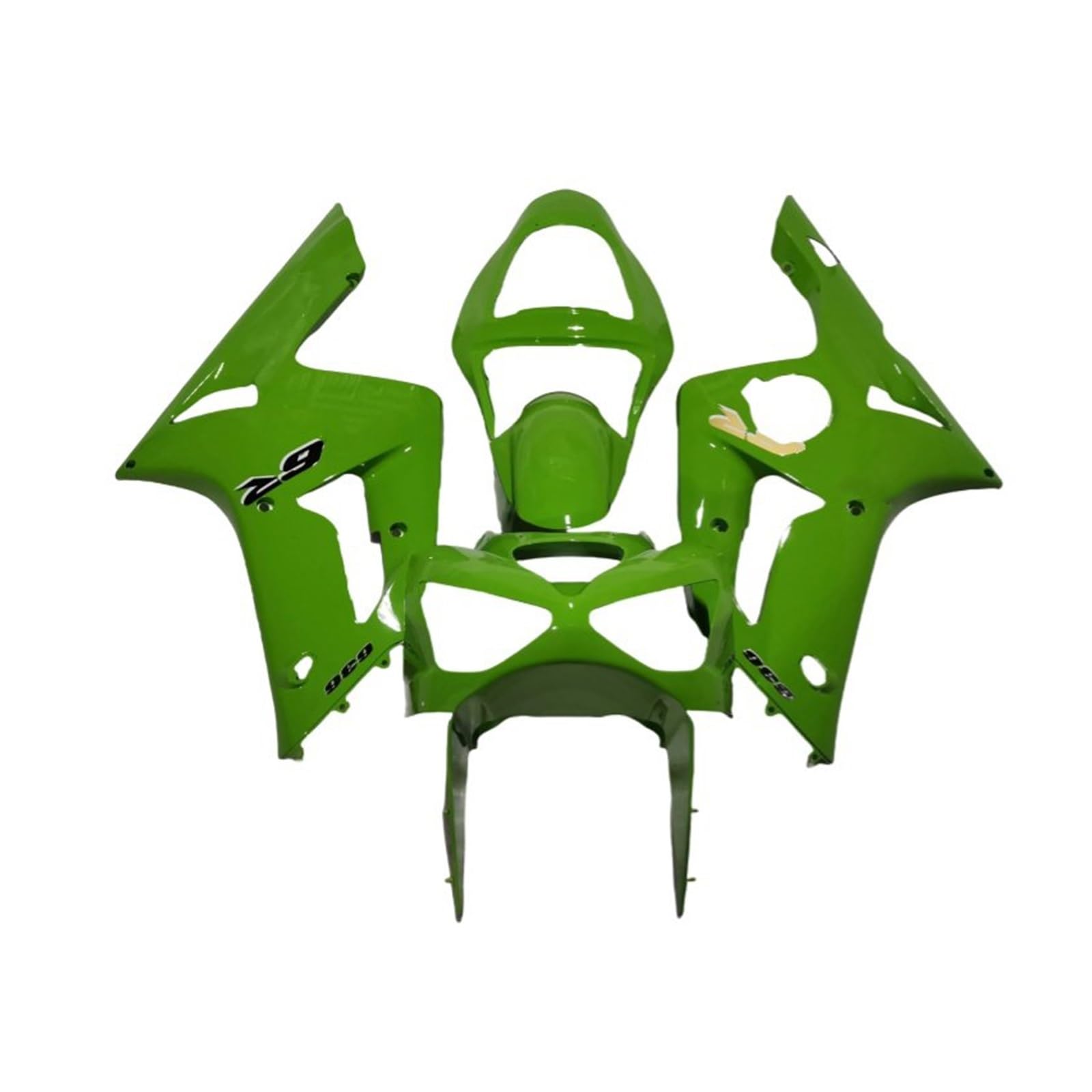 Motorrad Winglet ABS-Einspritzsatz Geeignet Für ZX-6R 636 2003–2004 Karosserie Karosserierahmen Verkleidungen Kunststoff-Karosserieverkleidung(Green) von GXTCJDM