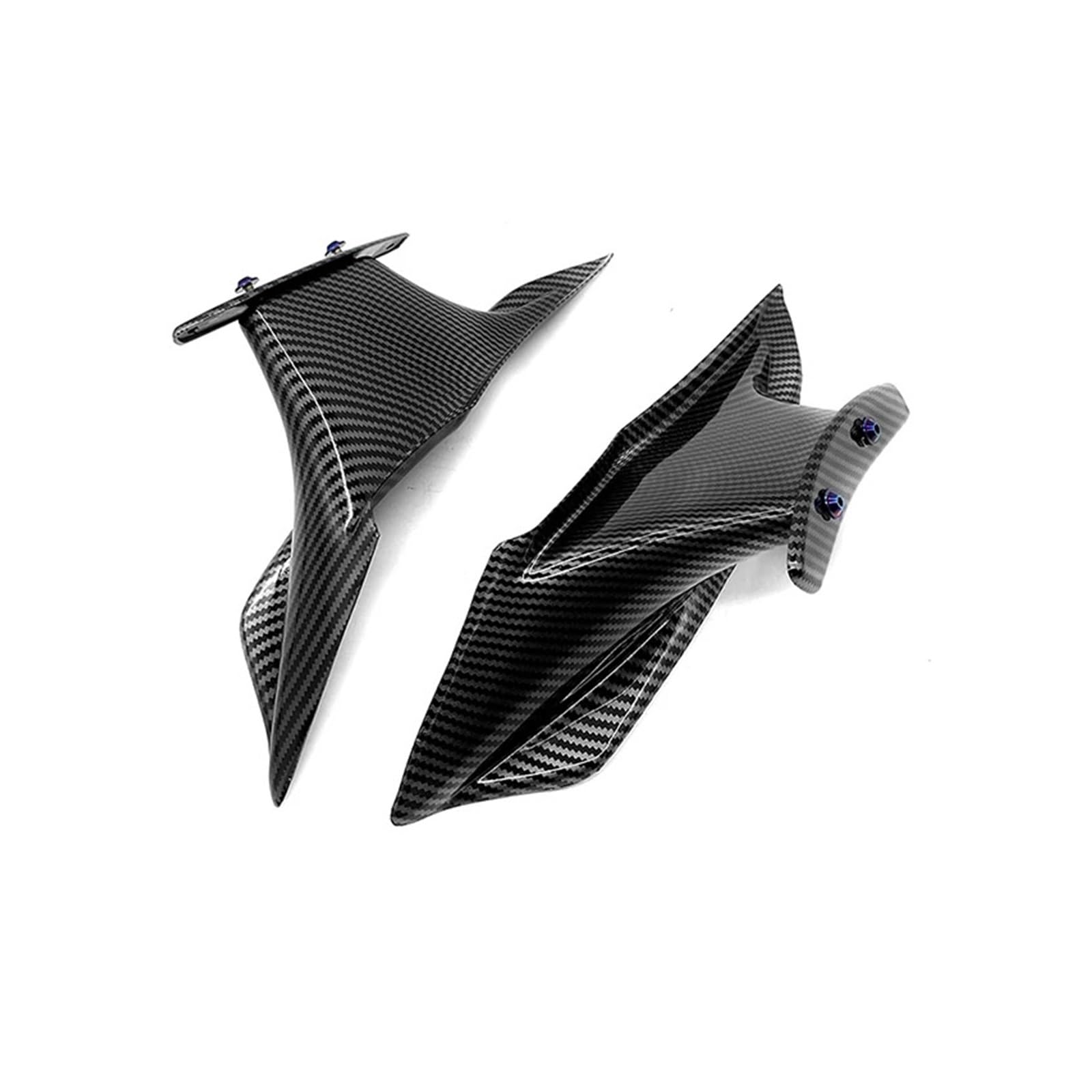 Motorrad Winglet Schutzabdeckungssatz Feste Verkleidungs-Winglets Aerodynamisch Geeignet Für CBR650R 2019–2023(Carbon Fiber) von GXTCJDM