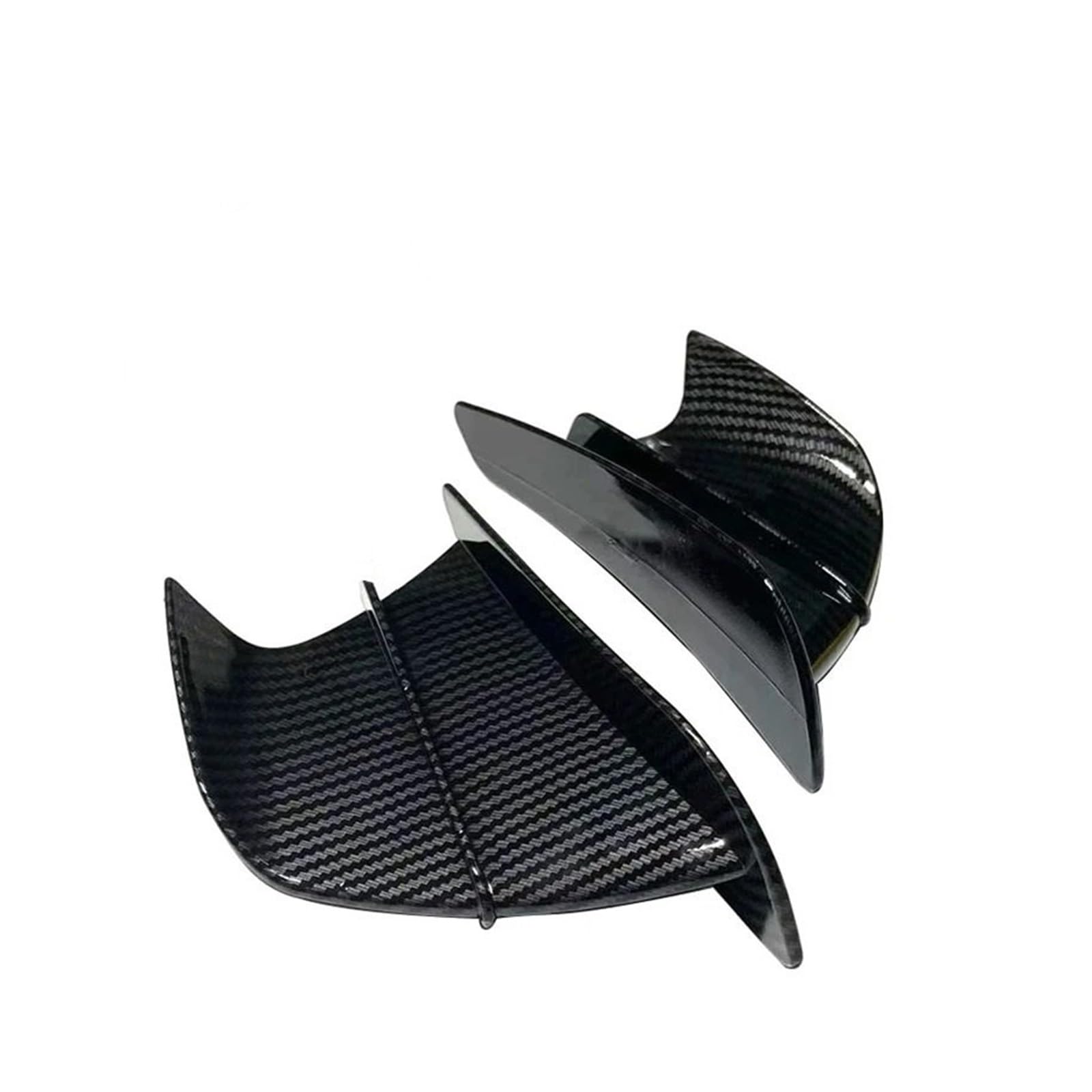 Motorrad Winglet Winglet Aerodynamik-Kit Spoiler Geeignet Für CBR1100XX VTR1000F VTX1800(Glossy Carbon Look) von GXTCJDM