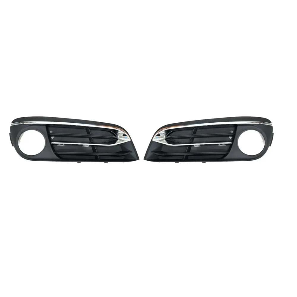 2 stücke ABS Front Stoßstange Nebel Licht Chrom Grill Grille Trim Panel Für BMW F10 F11 F18 525d 528i 535i 2014-2016,B FOR Black von GXYNBY