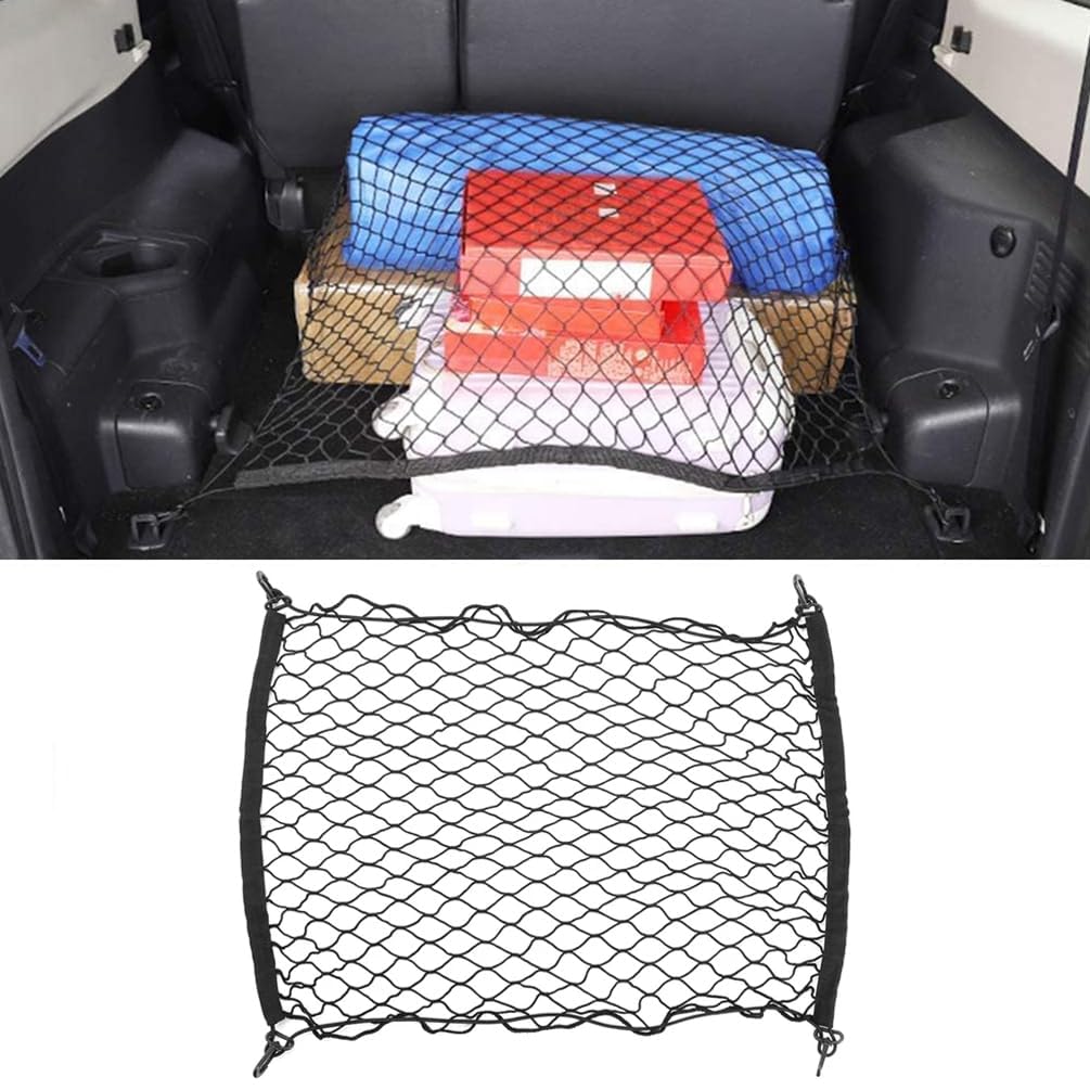 GXYNBY Kofferraumnetze für Audi Q4 e-tron 2020-2024, Nylon-Mesh-Heckkoffer-Organizer, elastische Gepäckaufbewahrungstaschen, Autozubehör von GXYNBY