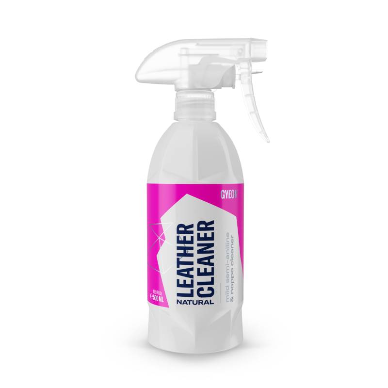 Gyeon Q²M LeatherCleaner Natural - Auto Lederreiniger- Mattes, natürliches Finish, für Semi-Anilin- und Nappaleder, sanfte Reinigung und Pflege (500 ml) von Gyeon